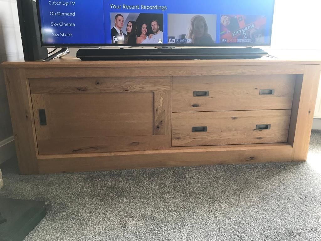 Next Solid Oak Hudson Tv Unit | In Leven, Fife | Gumtree Within Newest Leven Wine Sideboards (View 2 of 20)