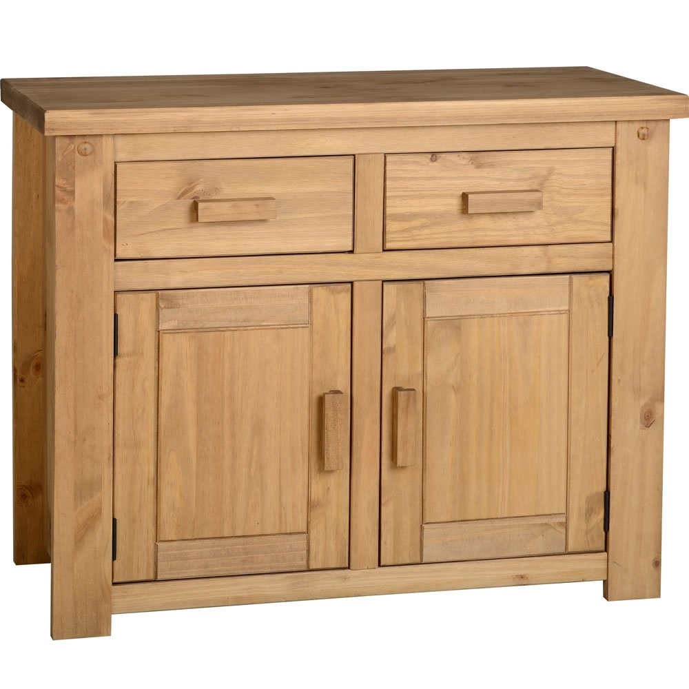 Paulo 2 Door 2 Drawer Sideboard Solid Pine | Wilko Pertaining To Most Up To Date Aged Pine 3 Drawer 2 Door Sideboards (Photo 1 of 20)