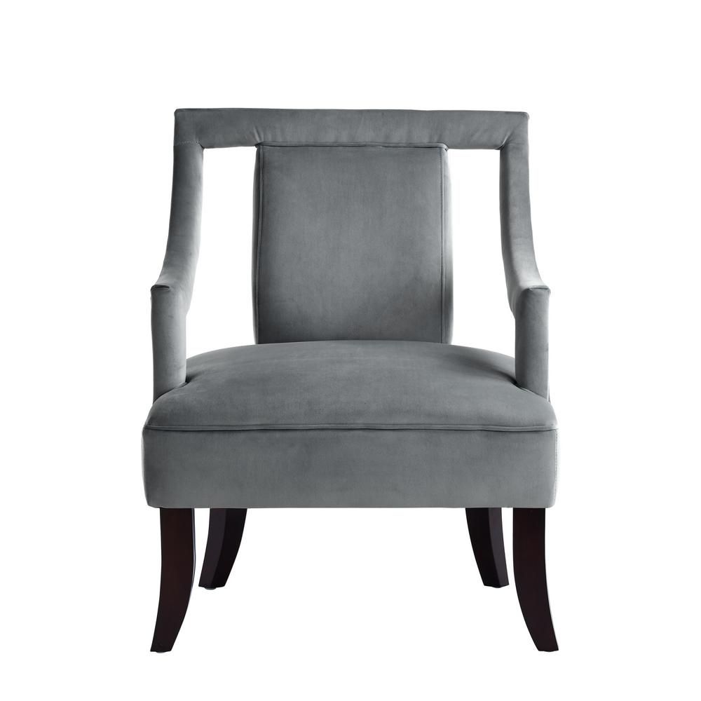 Pilo Blue Side Chairs In Newest Inspired Home Felicity Grey Velvet Swoop Arm Slipper Chair With Open (Photo 18 of 20)