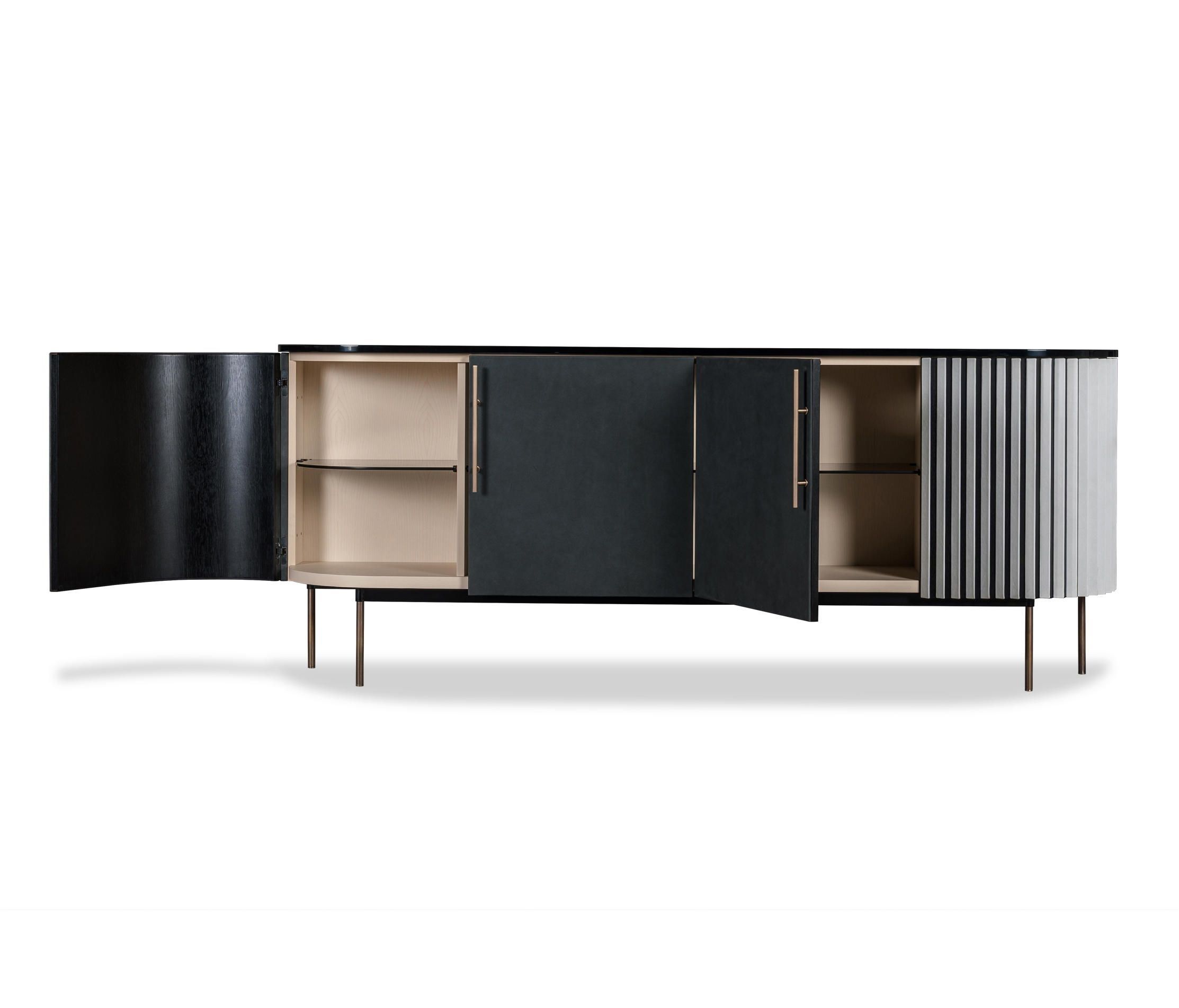 Plissé Low Cabinetbaxter | Sideboards | Furniture Cabinet Low With 2017 Capiz Refinement Sideboards (View 11 of 20)