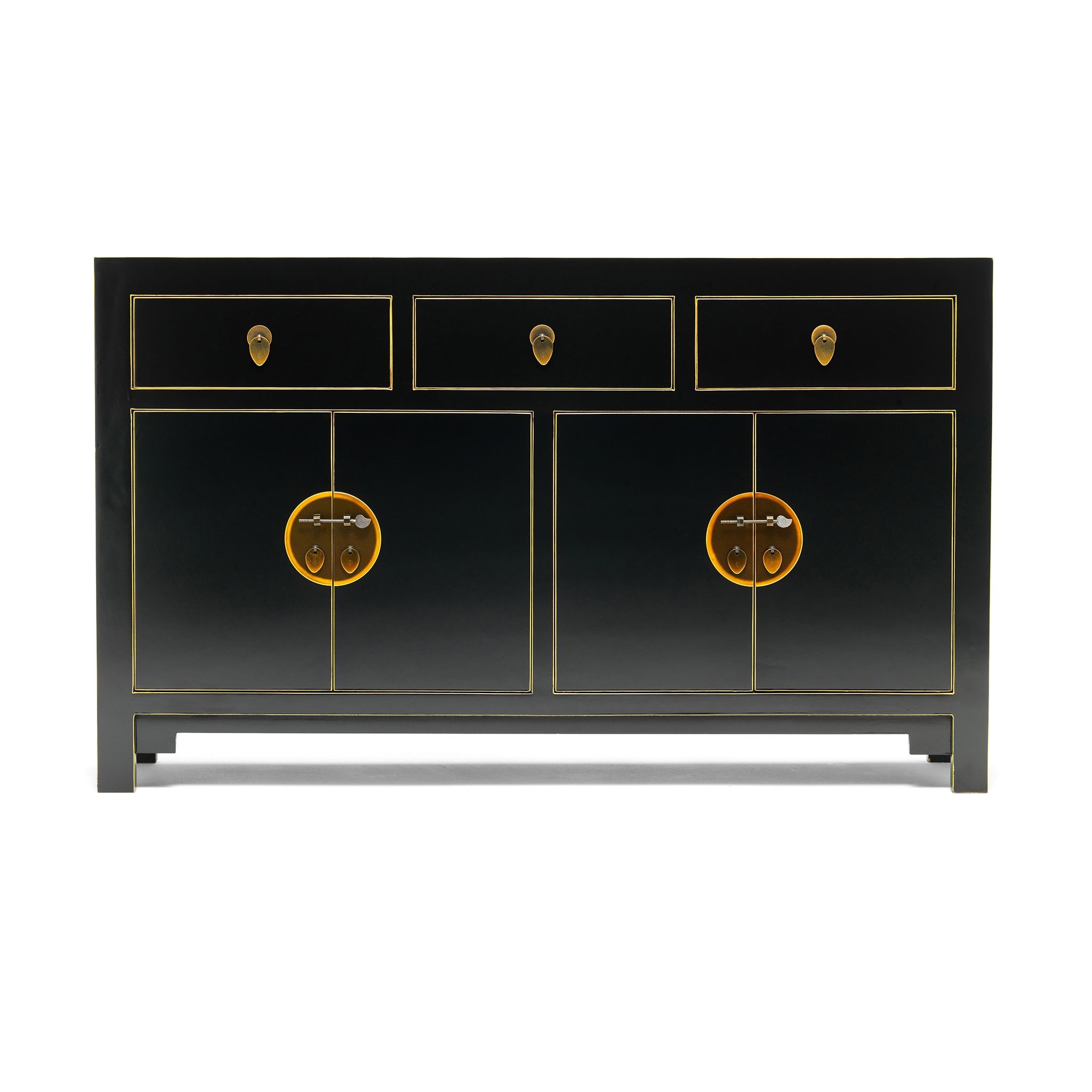 Qing Black And Gilt Sideboard, Large | Chinese Furniture, Oriental For Newest Corrugated White Wash Sideboards (Photo 10 of 20)