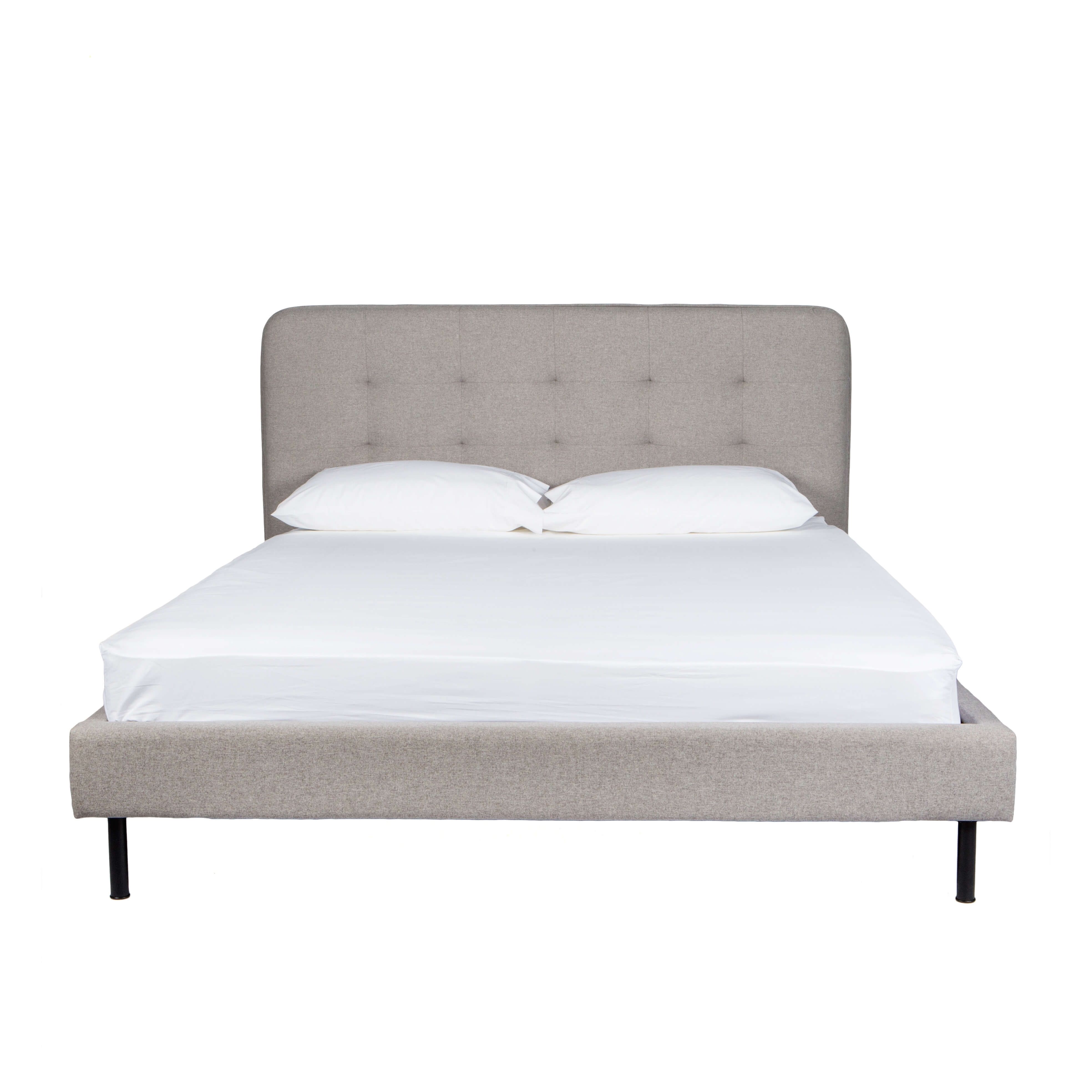 Queen Size Bed With Tufted Bedhead – Jaxon – Grey Inside Best And Newest Jaxon Grey Sideboards (View 14 of 20)