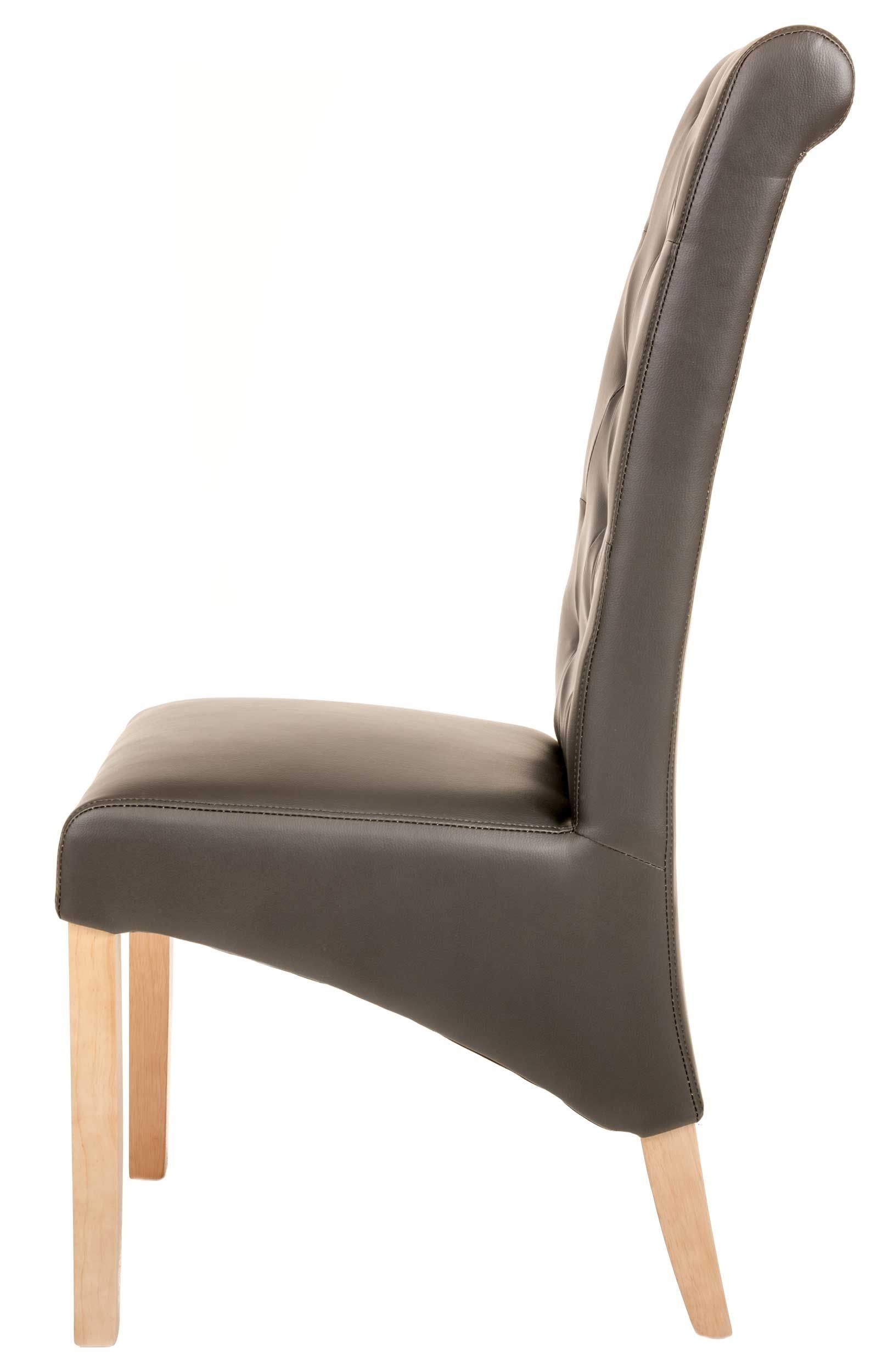 Quilted Black Dining Chairs For Favorite Taunton Matt Smart Leather Dining Chair Quilted Front – Smart (Photo 19 of 20)