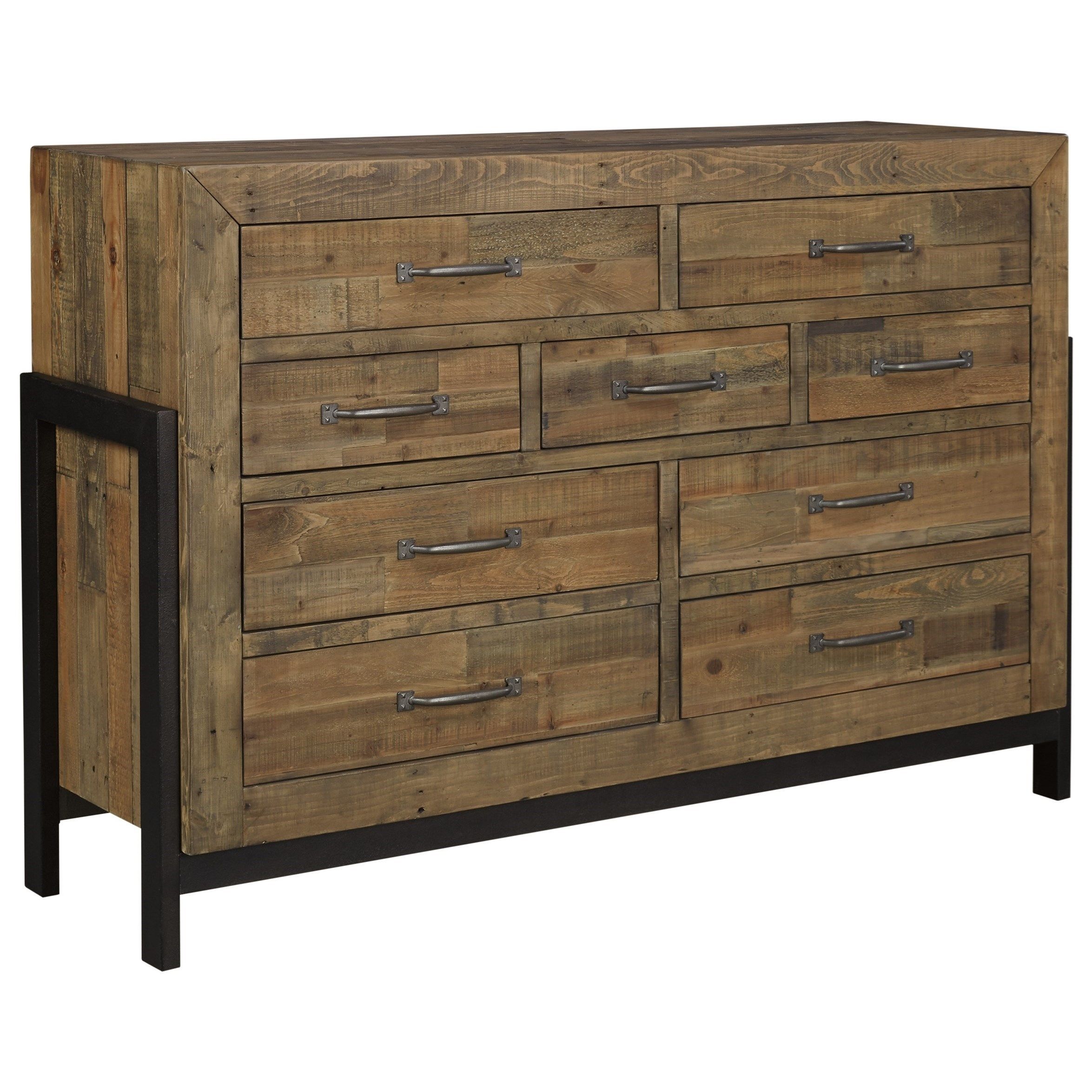 Reclaimed Pine Solid Wood Dresser With Metal Framesignature Regarding Most Popular Reclaimed Sideboards With Metal Panel (View 13 of 20)