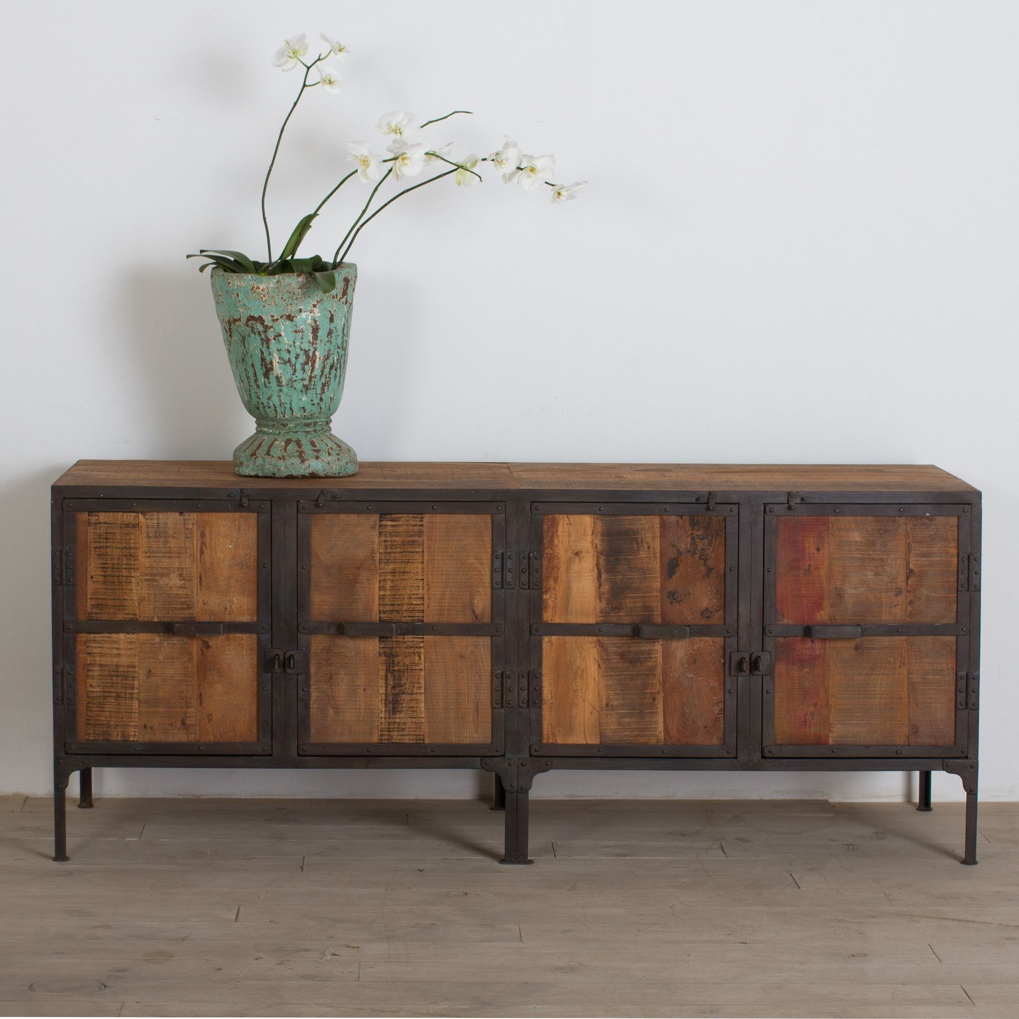 Featured Photo of 20 Inspirations Metal Framed Reclaimed Wood Sideboards