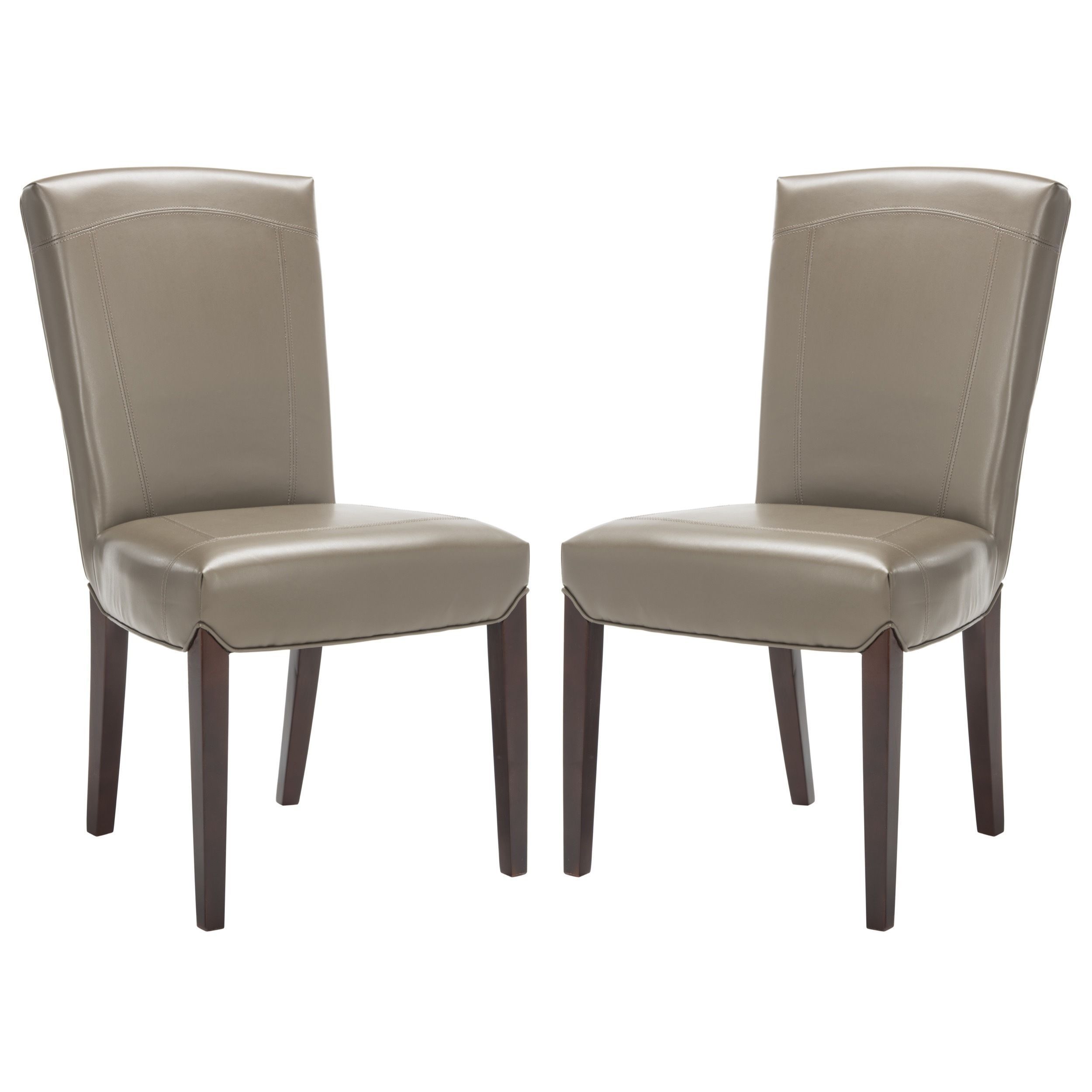 Safavieh Parsons Dining Bowery Brown Clay Leather Side Chairs (set Inside 2018 Bowery Ii Side Chairs (View 13 of 20)