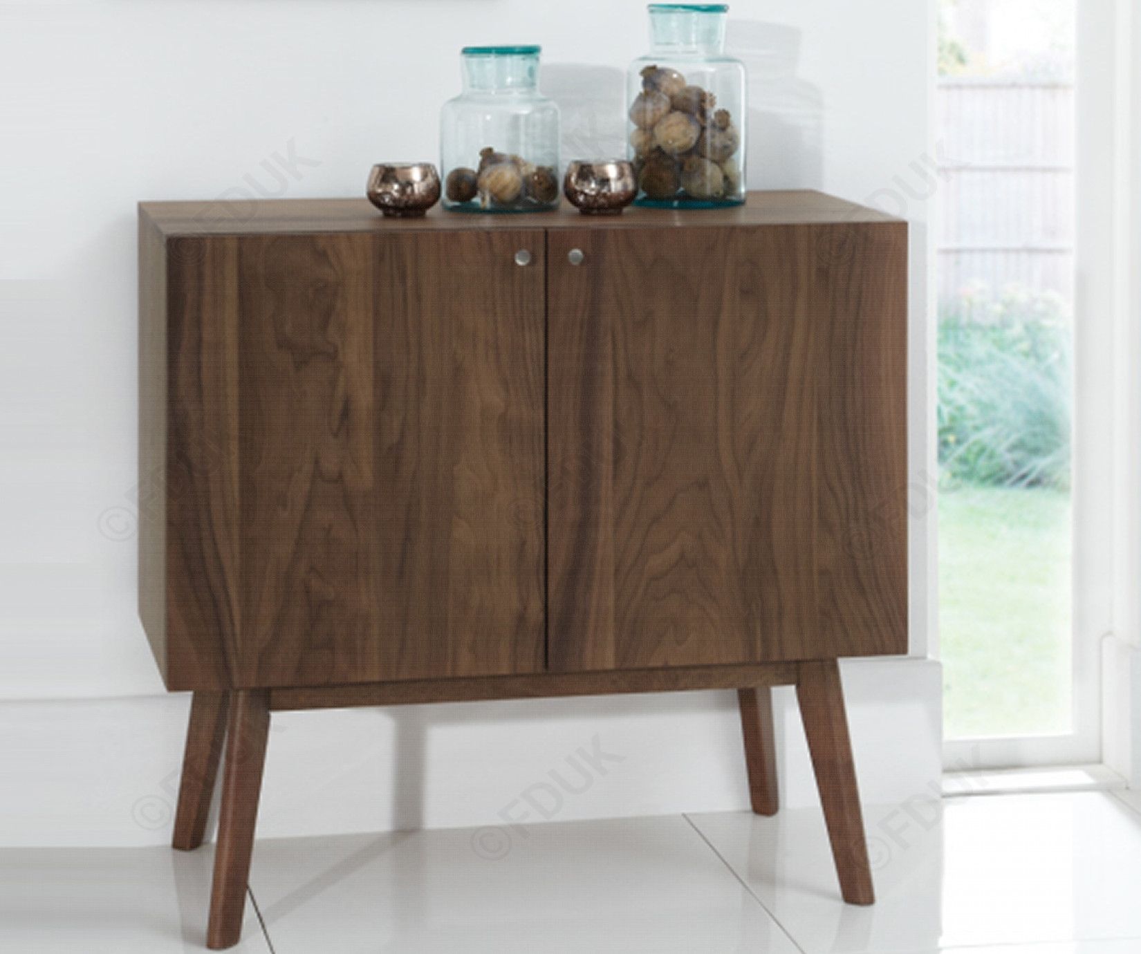Serene Furnishings | Finchley Walnut Small Sideboard Intended For Most Up To Date Walnut Small Sideboards (Photo 1 of 20)