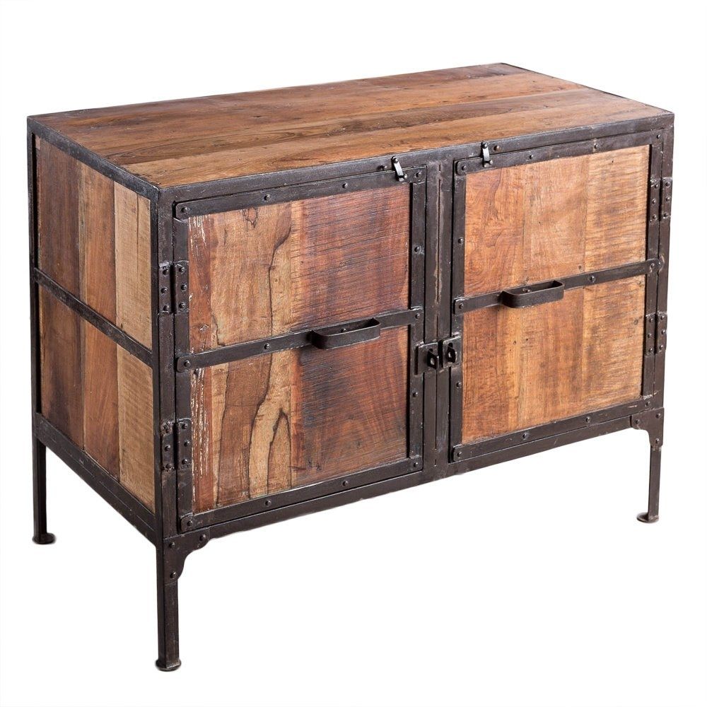 Shop Handmade Metal Framed Reclaimed Wood Chest (india) – On Sale Pertaining To Most Recently Released Metal Framed Reclaimed Wood Sideboards (View 9 of 20)