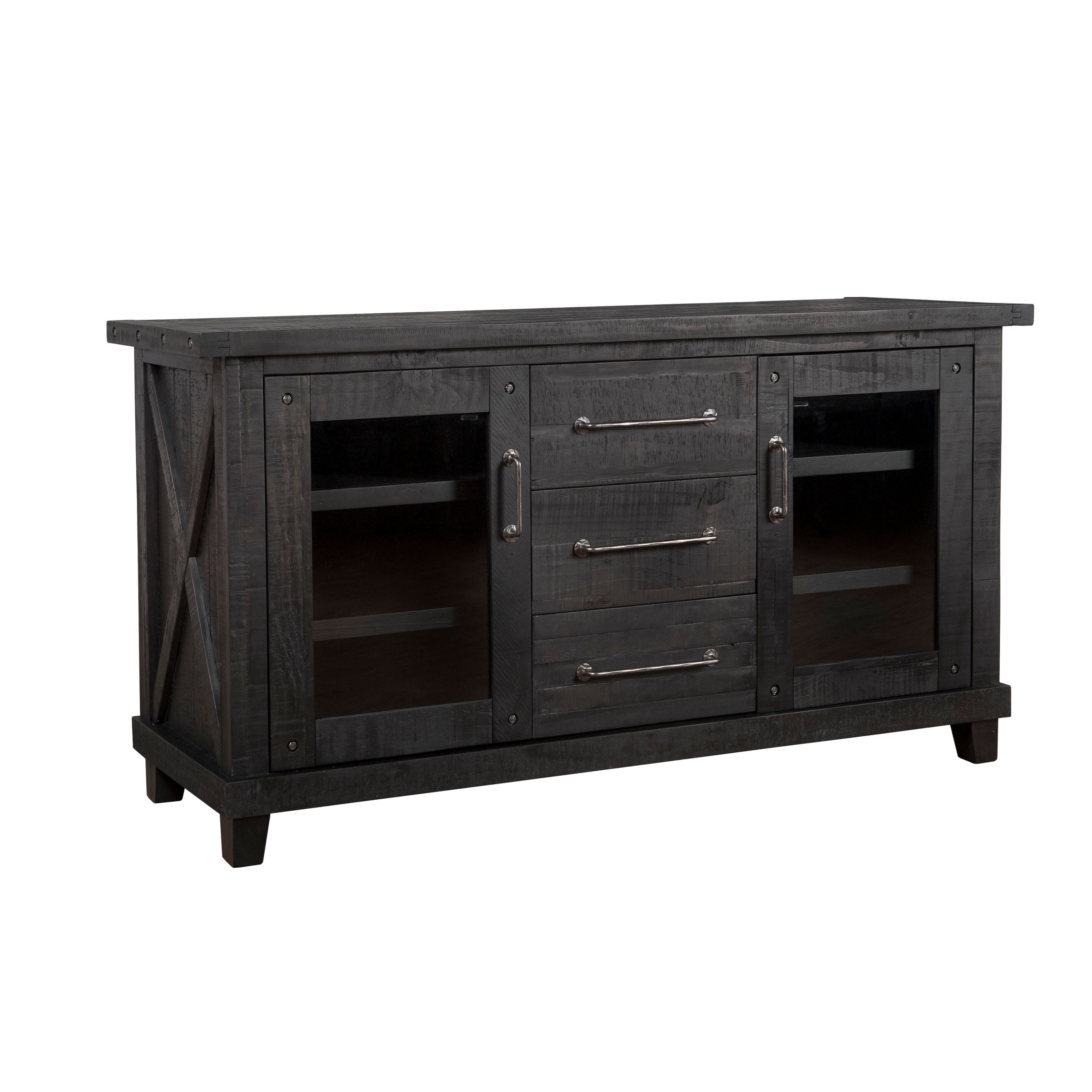 Shop Solid Pine Industrial Wood Sideboard – Free Shipping Today Throughout Most Recently Released Rustic Black & Zebra Pine Sideboards (Photo 1 of 20)