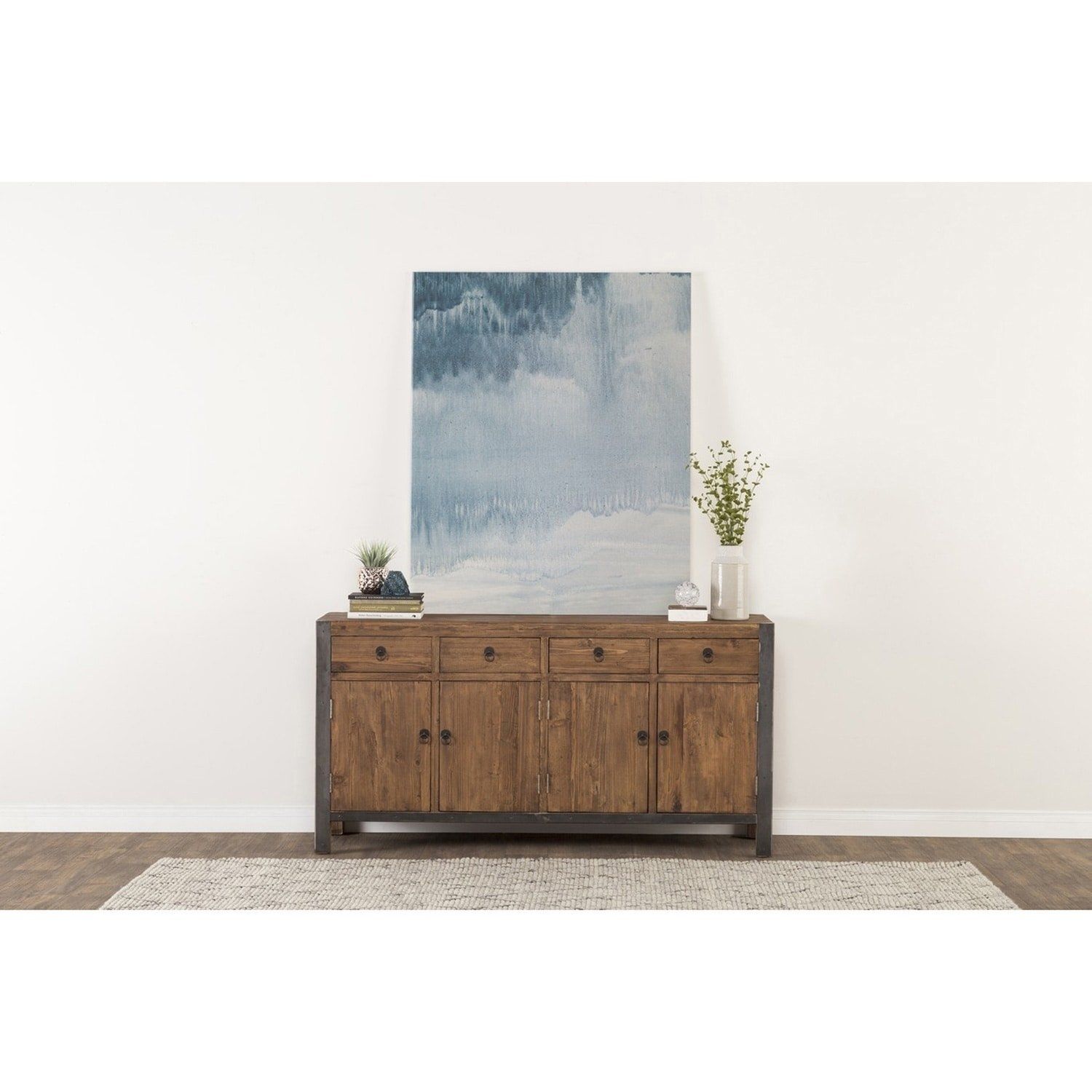 Shop Willow Reclaimed Wood And Iron 70 Inch Buffetkosas Home With Regard To 2017 Reclaimed Elm 71 Inch Sideboards (Photo 2 of 20)