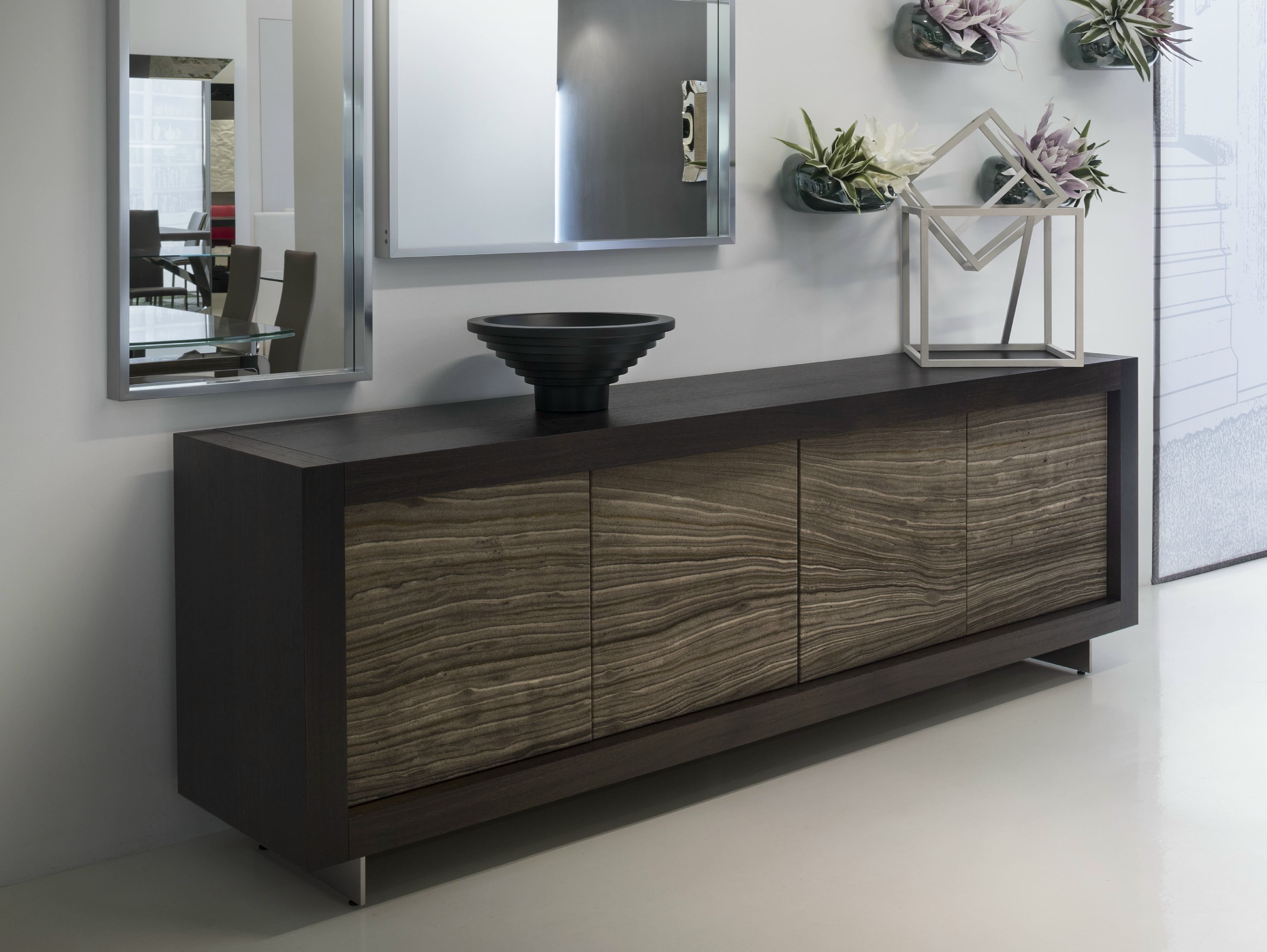 Sideboard With Doors Picasso Stone Doorriflessi Design Riflessi Throughout Latest Rani 4 Door Sideboards (View 14 of 20)