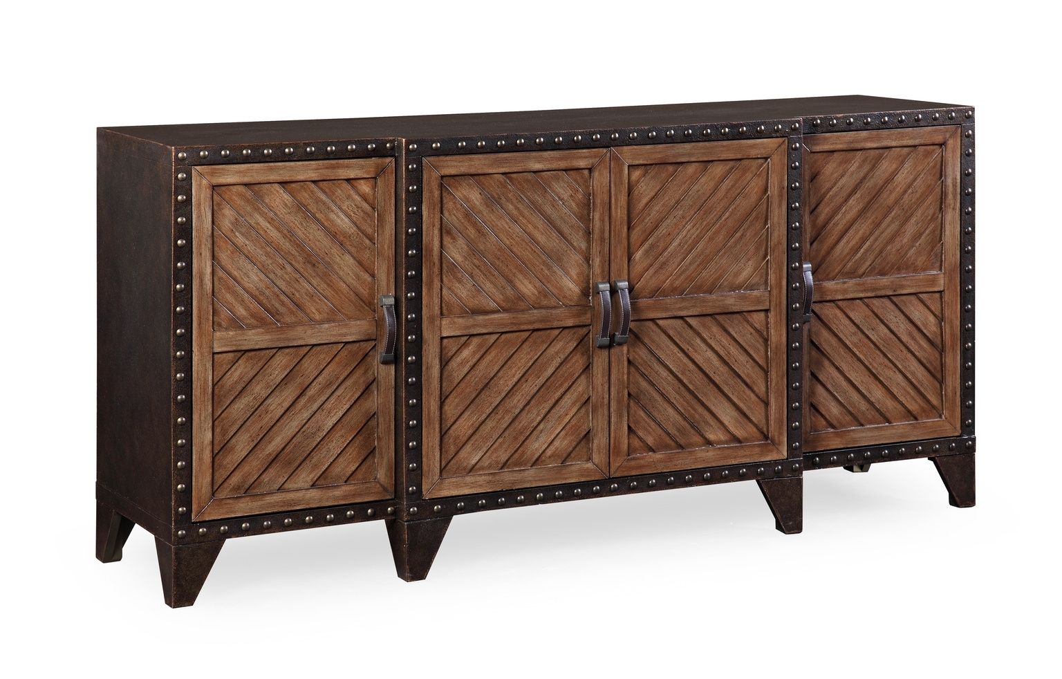 Sideboards, Cabinets, Shelving Throughout Recent Black Oak Wood And Wrought Iron Sideboards (View 11 of 20)