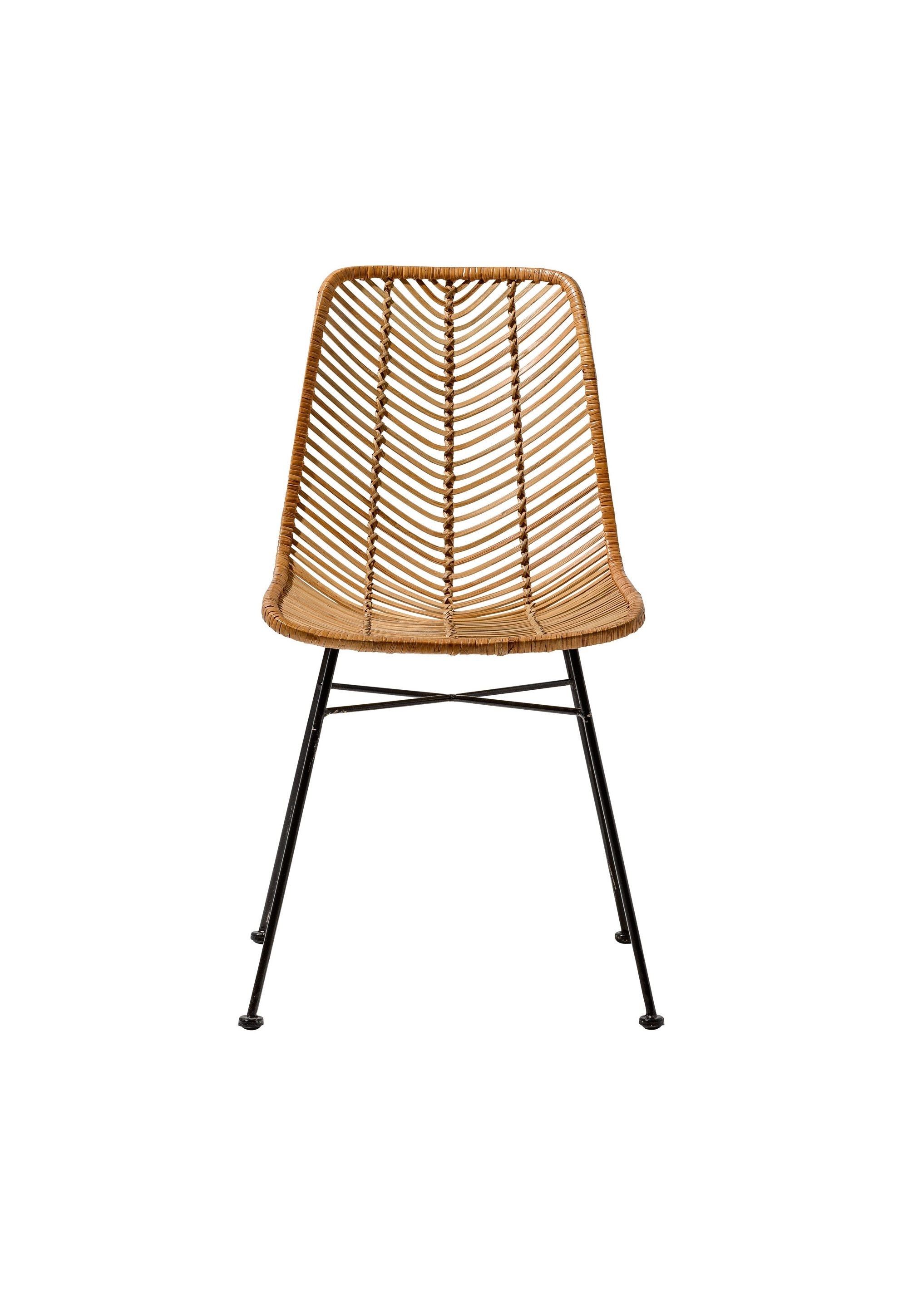 Silla Darling En Ratán, Disponible En Madera Natural Y Negro Throughout Newest Natural Rattan Metal Chairs (Photo 1 of 20)