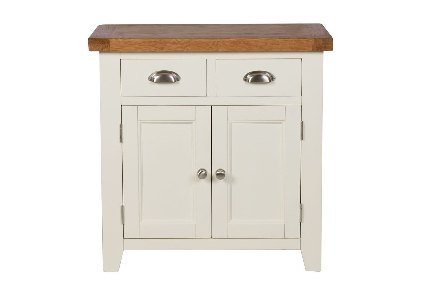 Small Cream Painted Oak Sideboard | 80cm Country Cottage | Free Intended For Recent Lockwood Sideboards (View 6 of 20)