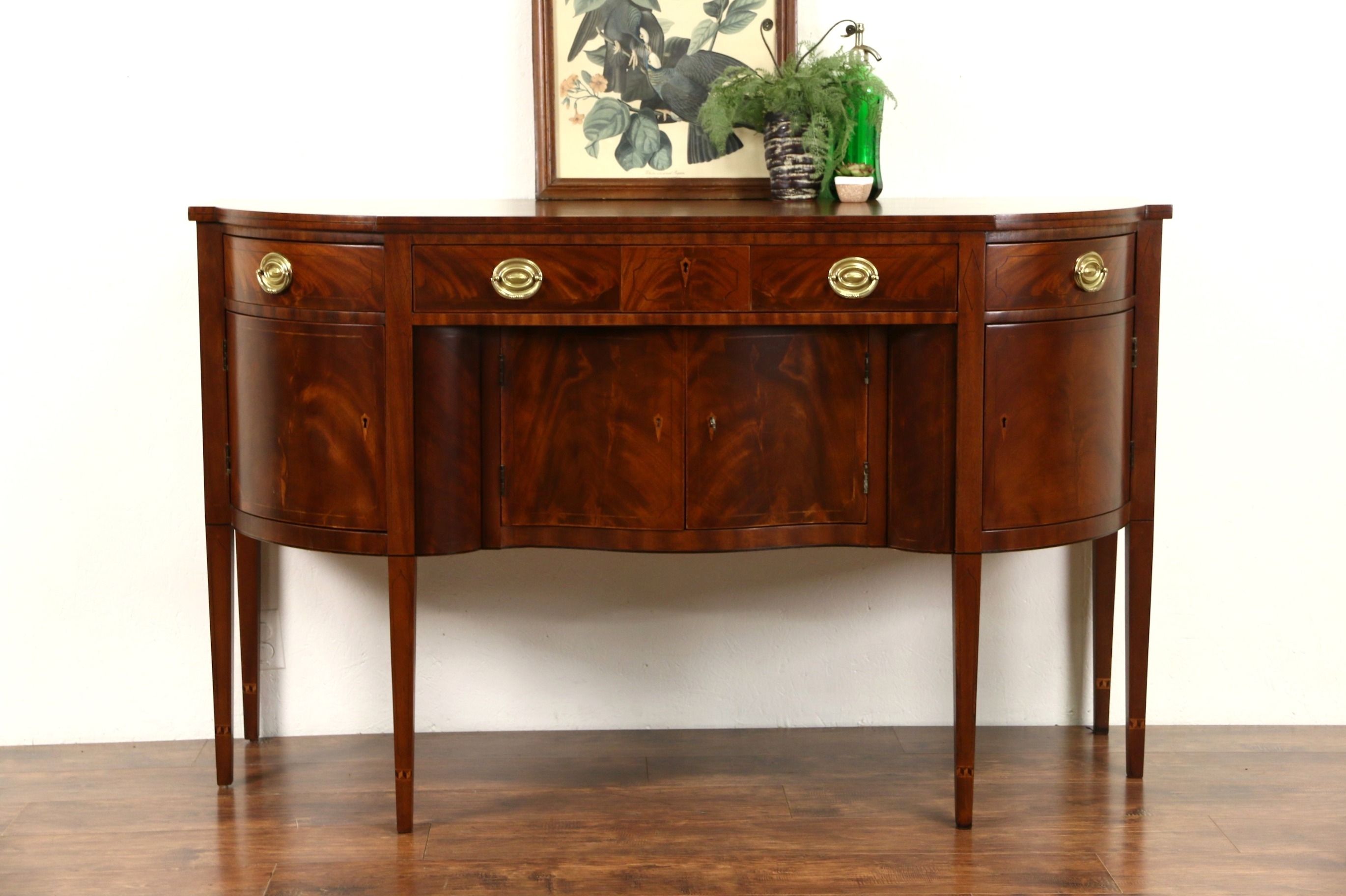 Sold – Henredon Natchez Collection Vintage Mahogany Sideboard Intended For Most Popular Vintage Brown Textured Sideboards (View 19 of 20)