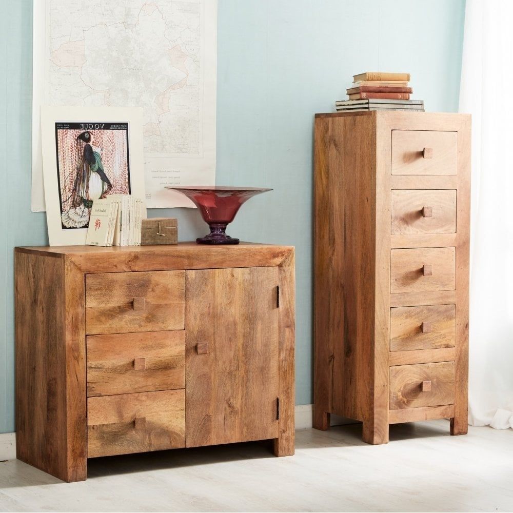 Solid Mango Wood Maiko Small Sideboard | Modern Living Furniture Intended For Most Current Natural Mango Wood Finish Sideboards (View 18 of 20)