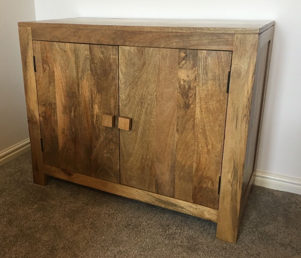 Solid Mango Wood Sideboard – Oak Furniture Land Mantis Range – As With Regard To 2017 Natural Oak Wood 78 Inch Sideboards (Photo 8 of 20)