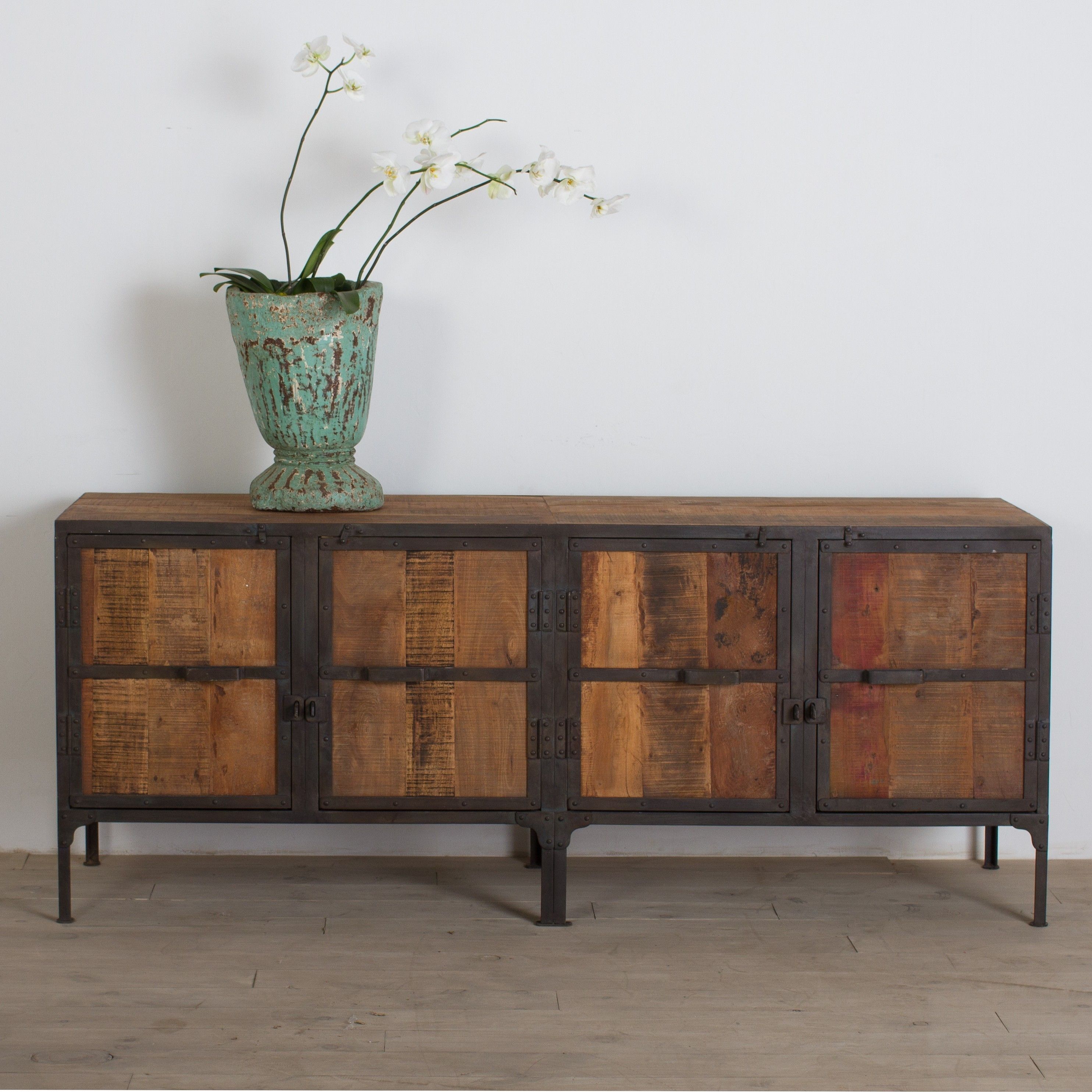 The 'hyderbad' Buffet, Hand Crafted From Reclaimed Wood And Iron Regarding Most Current Reclaimed Pine & Iron 72 Inch Sideboards (Photo 20 of 20)
