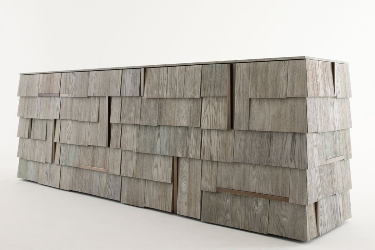 Tiles Sideboard – Inside Most Current Burnt Oak Wood Sideboards (View 15 of 20)