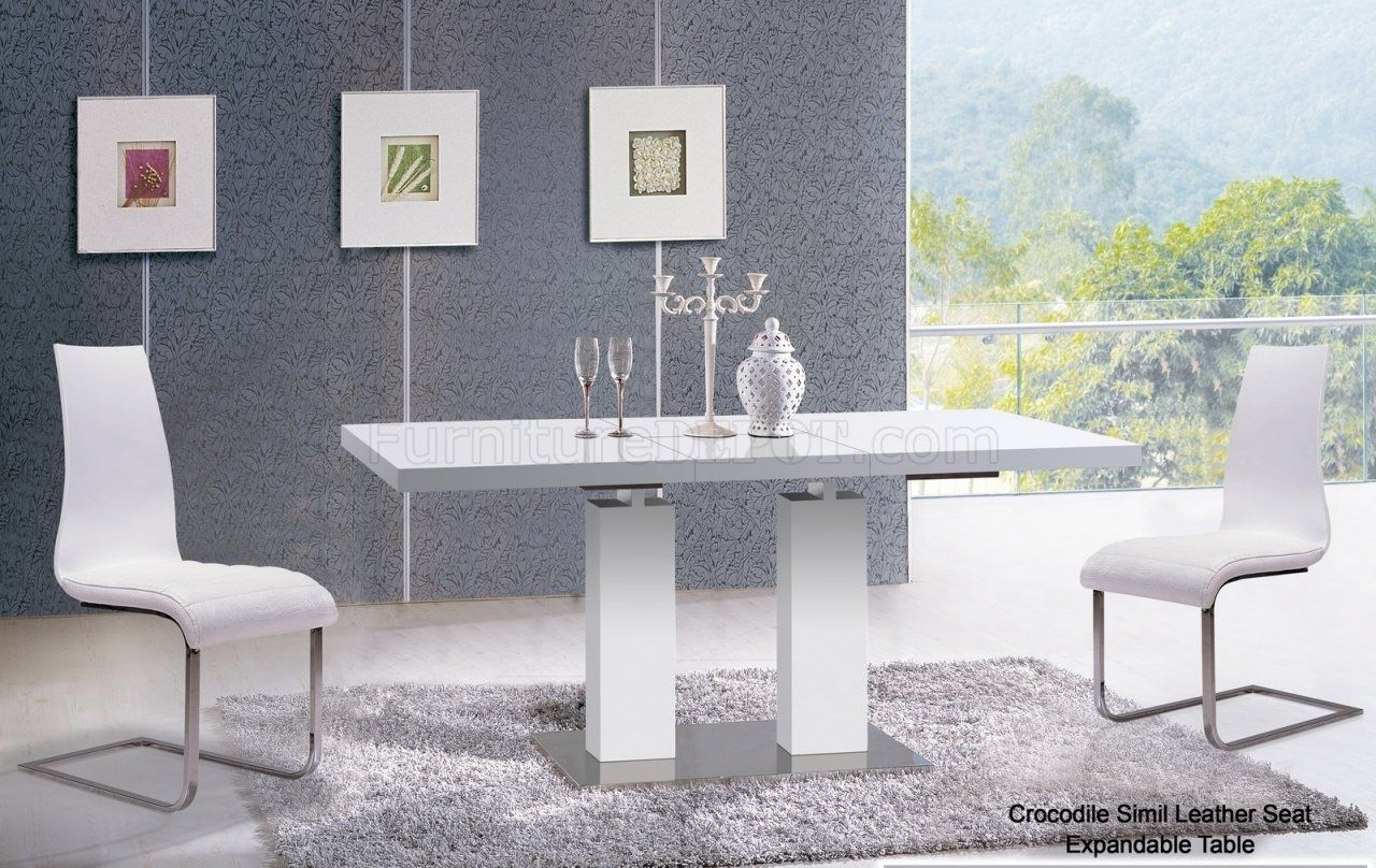 Va9830 Delfina Dining Table In Whiteat Home Usa W/options Within Latest Delfina Side Chairs (Photo 11 of 20)