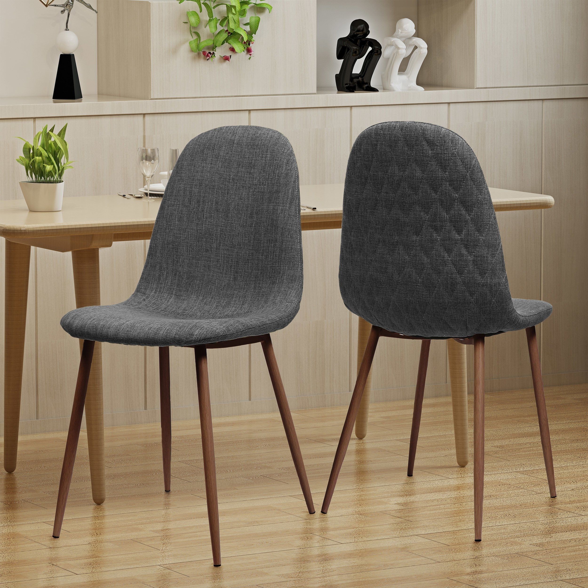 Well Known Caden Upholstered Side Chairs Regarding Shop Caden Mid Century Fabric Dining Chair (set Of 2)christopher (View 5 of 20)