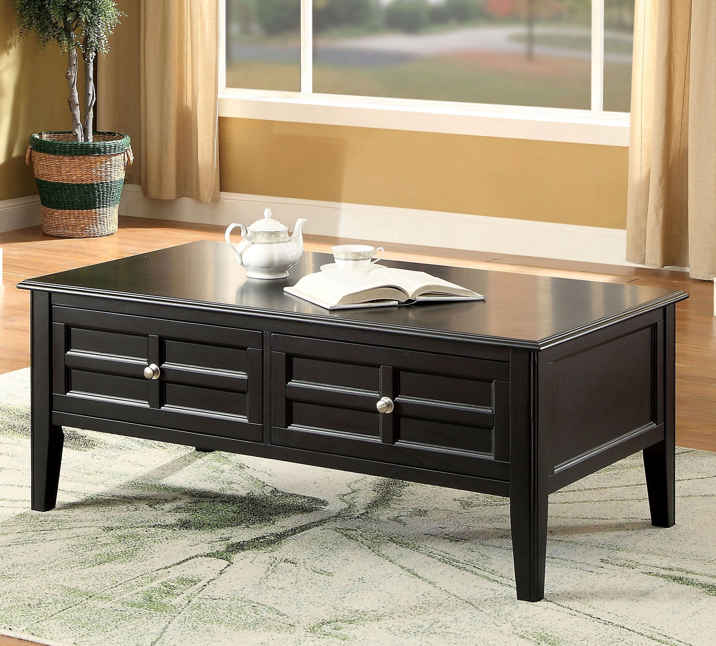 Winston Porter Lochleven Transitional Coffee Table With Storage Intended For Most Popular Leven Wine Sideboards (View 17 of 20)