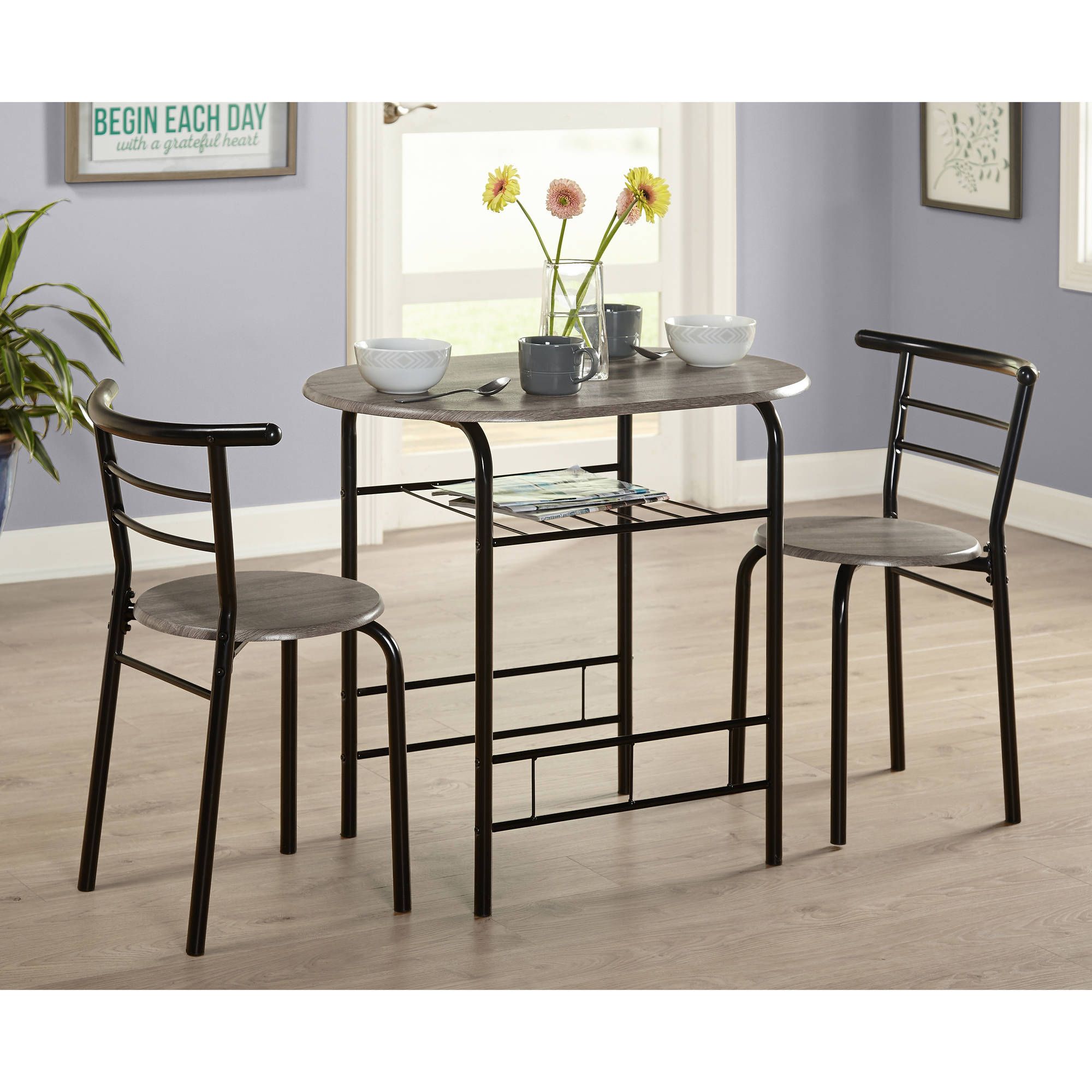Bate Red Retro 3 Piece Dining Sets For Fashionable Tms 3 Piece Bistro Dining Set – Walmart (View 5 of 20)