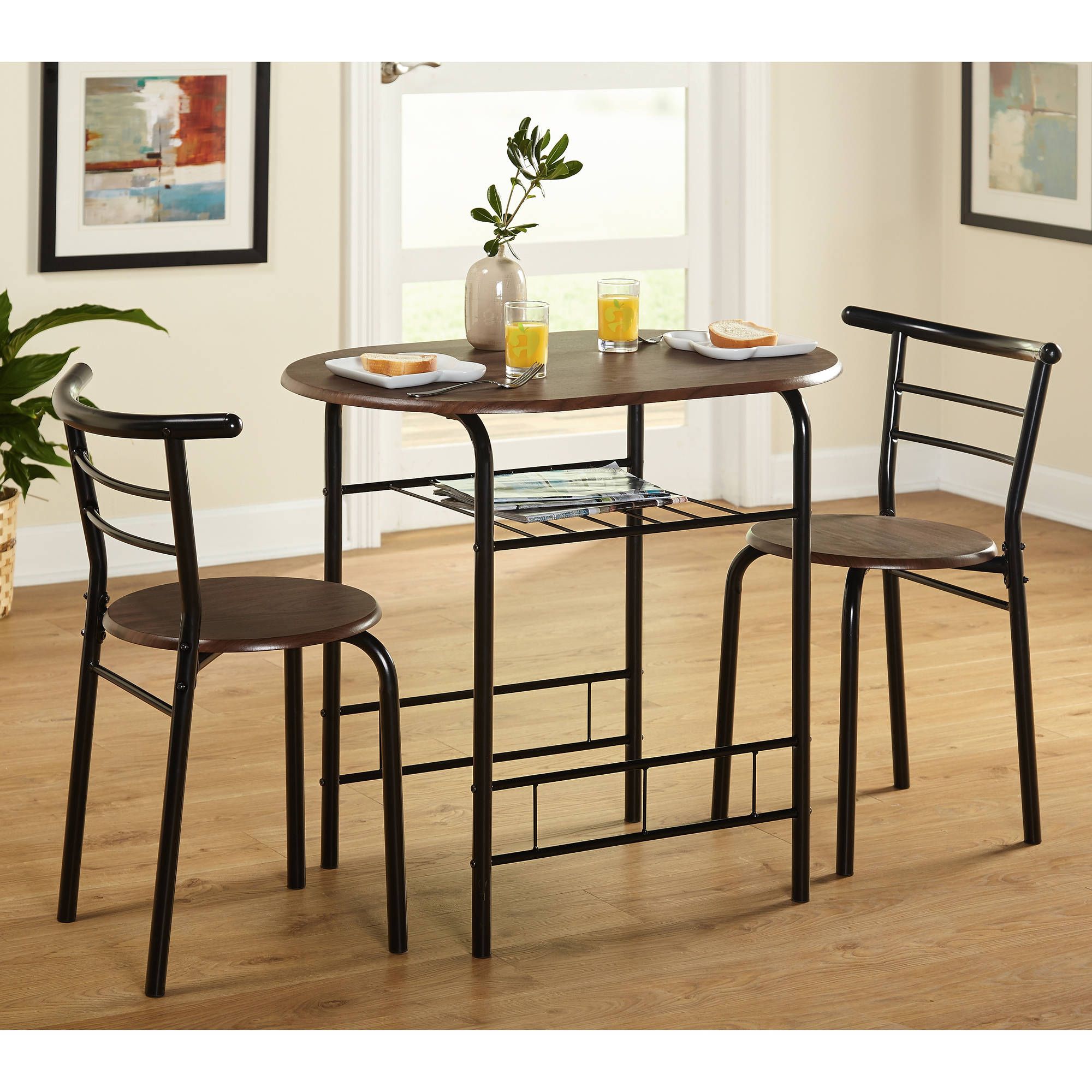 Bate Red Retro 3 Piece Dining Sets Regarding Latest Tms 3 Piece Bistro Dining Set – Walmart (View 2 of 20)