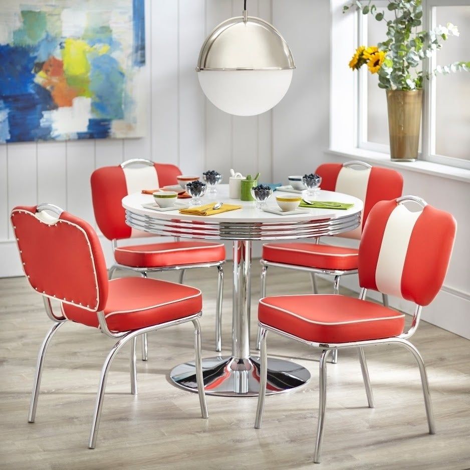 Bate Red Retro 3 Piece Dining Sets With Most Current Buy 3 Piece Sets Kitchen & Dining Room Sets Online At Overstock (View 7 of 20)