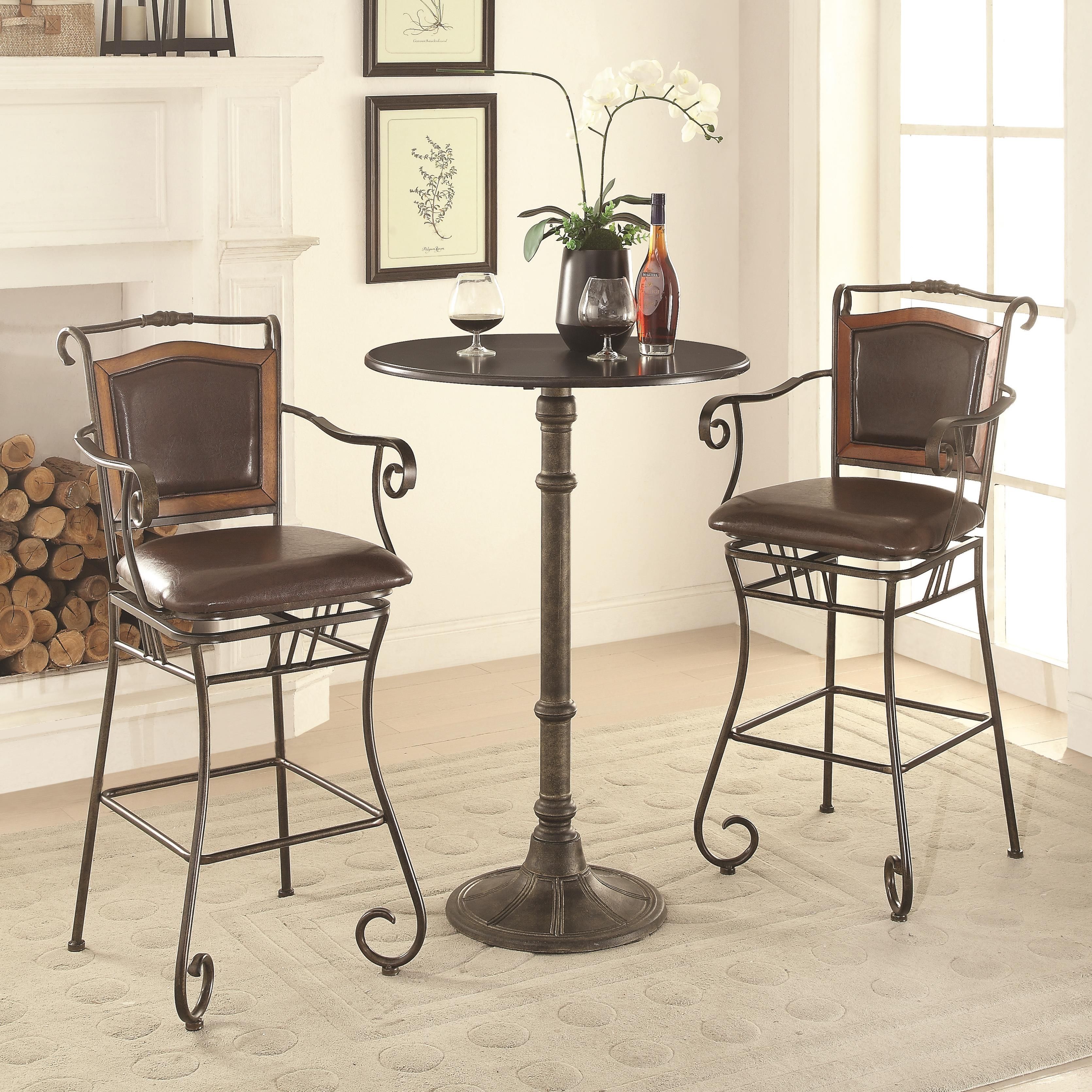 Famous Crownover 3 Piece Bar Table Sets Inside Chairs (View 9 of 20)