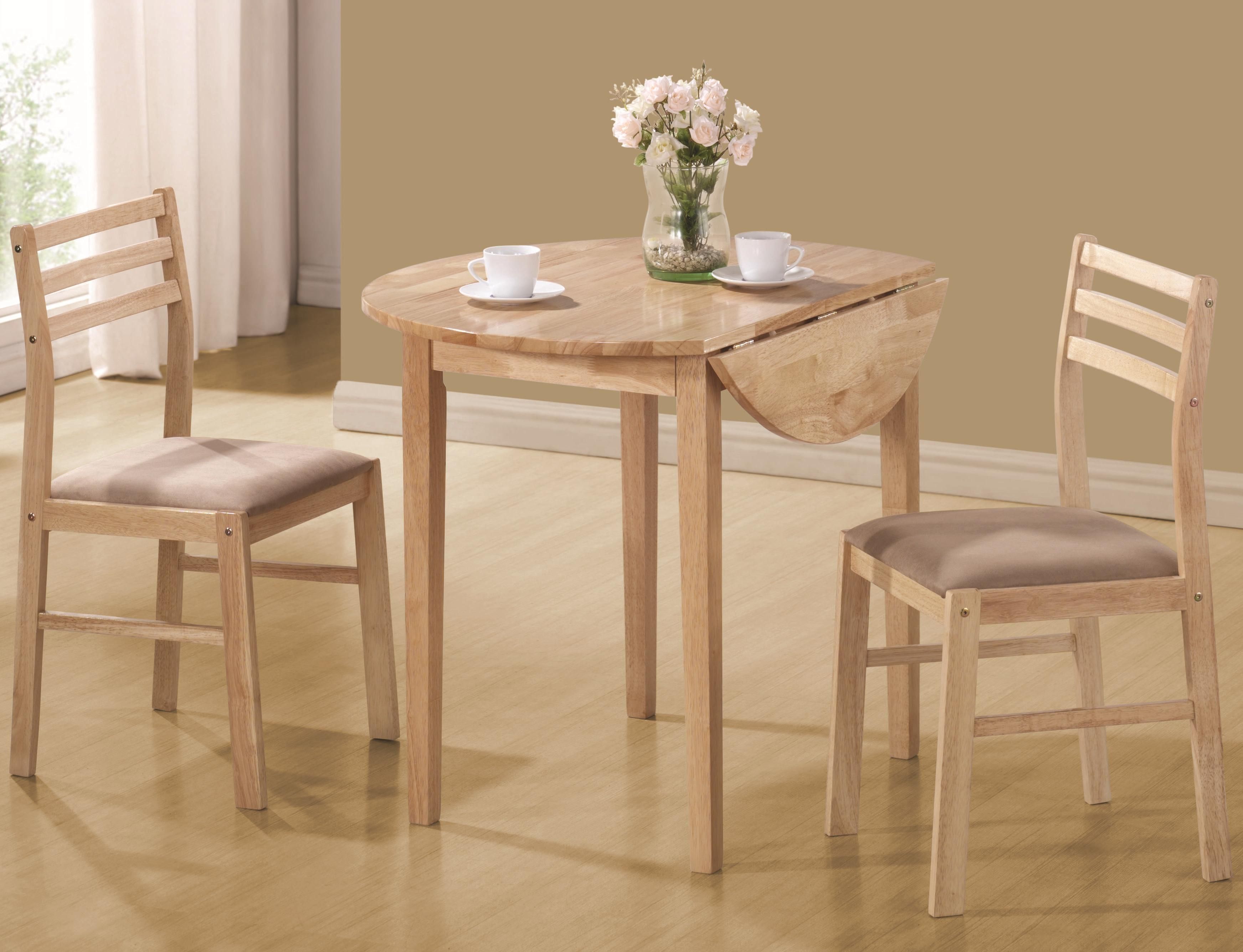 Fashionable Coaster Dinettes Casual 3 Piece Table & Chair Set (View 3 of 20)
