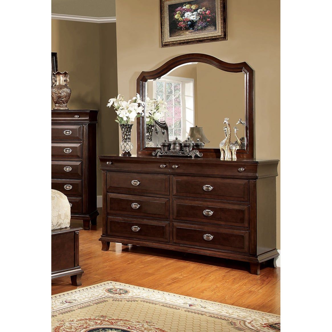 Fashionable Crownover 3 Piece Bar Table Sets With Regard To Shop Crown Transitional Brown Cherry 4 Piece Platform Bedroom Set (Photo 15 of 20)