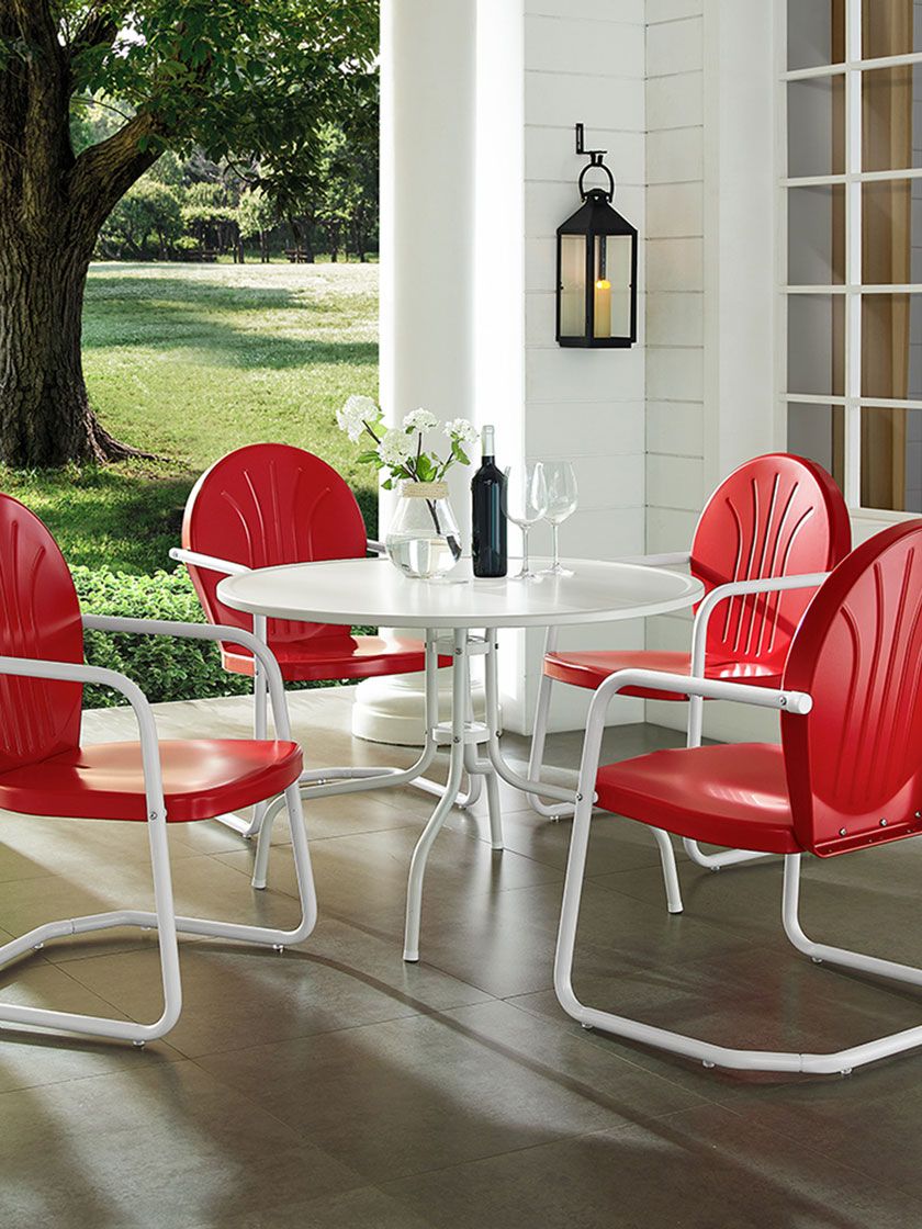 Gardeners In Bate Red Retro 3 Piece Dining Sets (View 11 of 20)