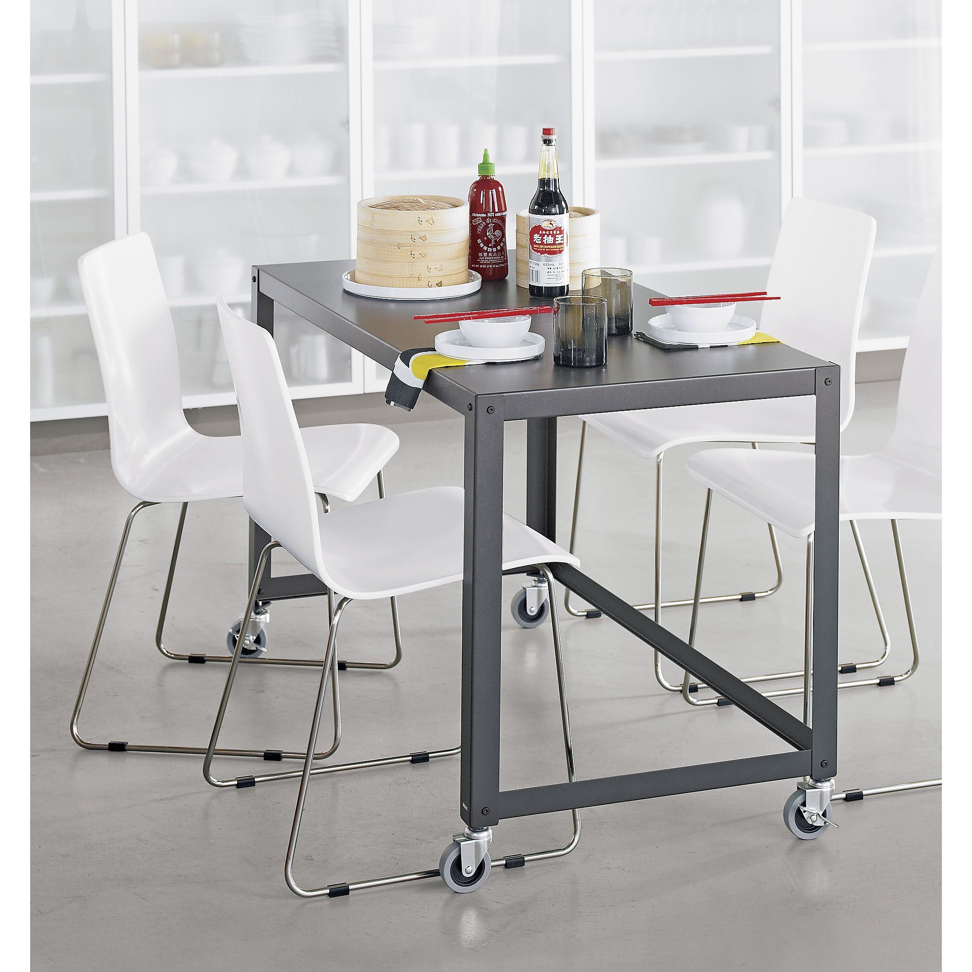 Go Cart Carbon Grey Desk 4.8 Out Of 5 Rating (219 Reviews For Well Liked Turnalar 5 Piece Dining Sets (Photo 11 of 20)