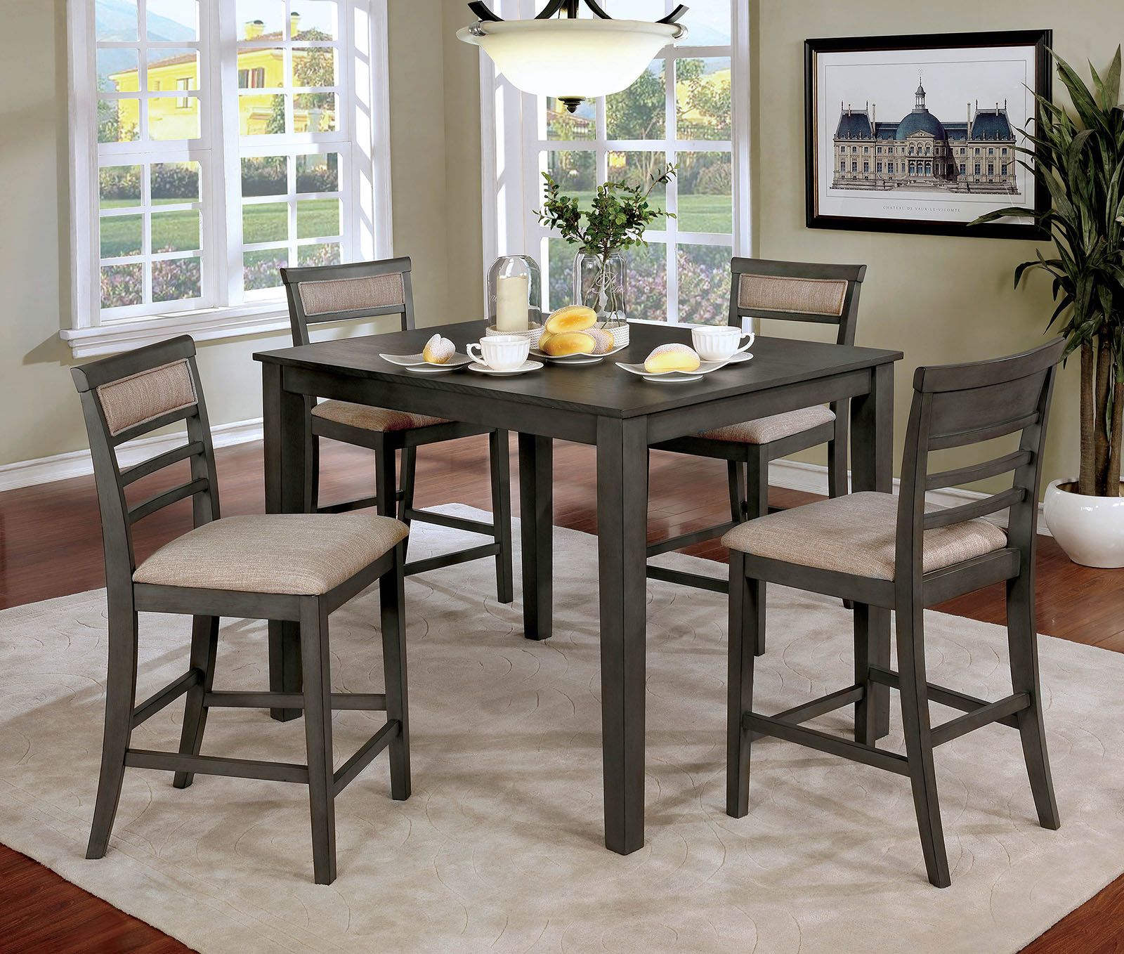 Featured Photo of 20 Photos Hanska Wooden 5 Piece Counter Height Dining Table Sets (set of 5)