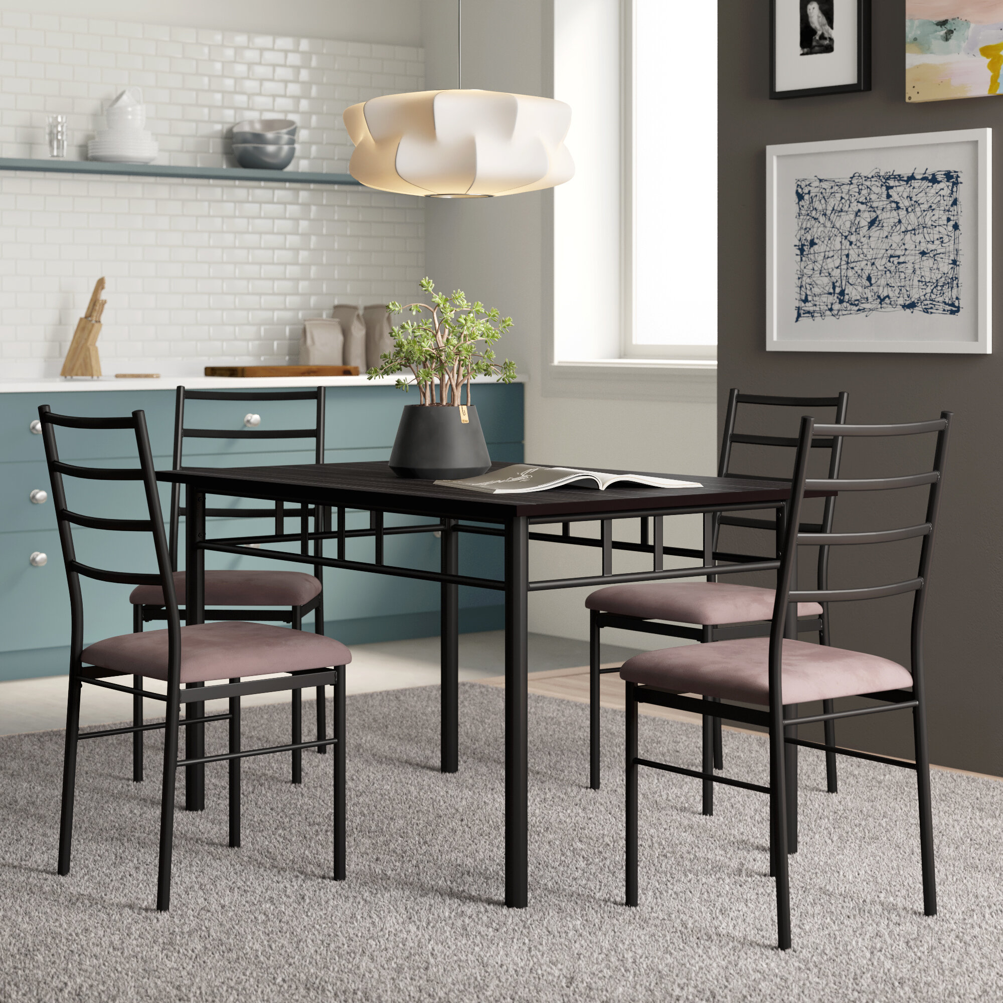 Jarrod 5 Piece Dining Sets Pertaining To Popular Zipcode Design Jarrod 5 Piece Dining Set & Reviews (Photo 1 of 20)