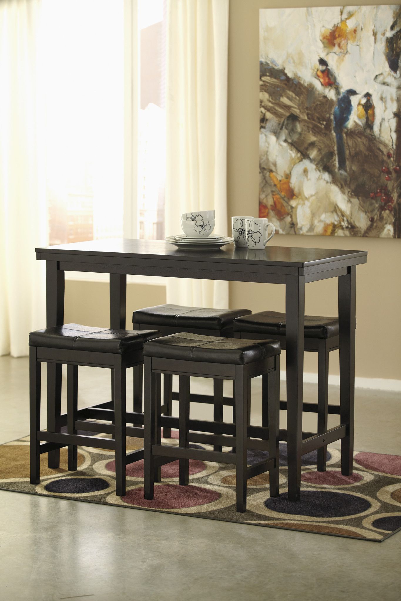 Latest Hood Canal 3 Piece Dining Sets Intended For Kimonte 5pc Counter Height Table Set – Outfit My Home (View 20 of 20)