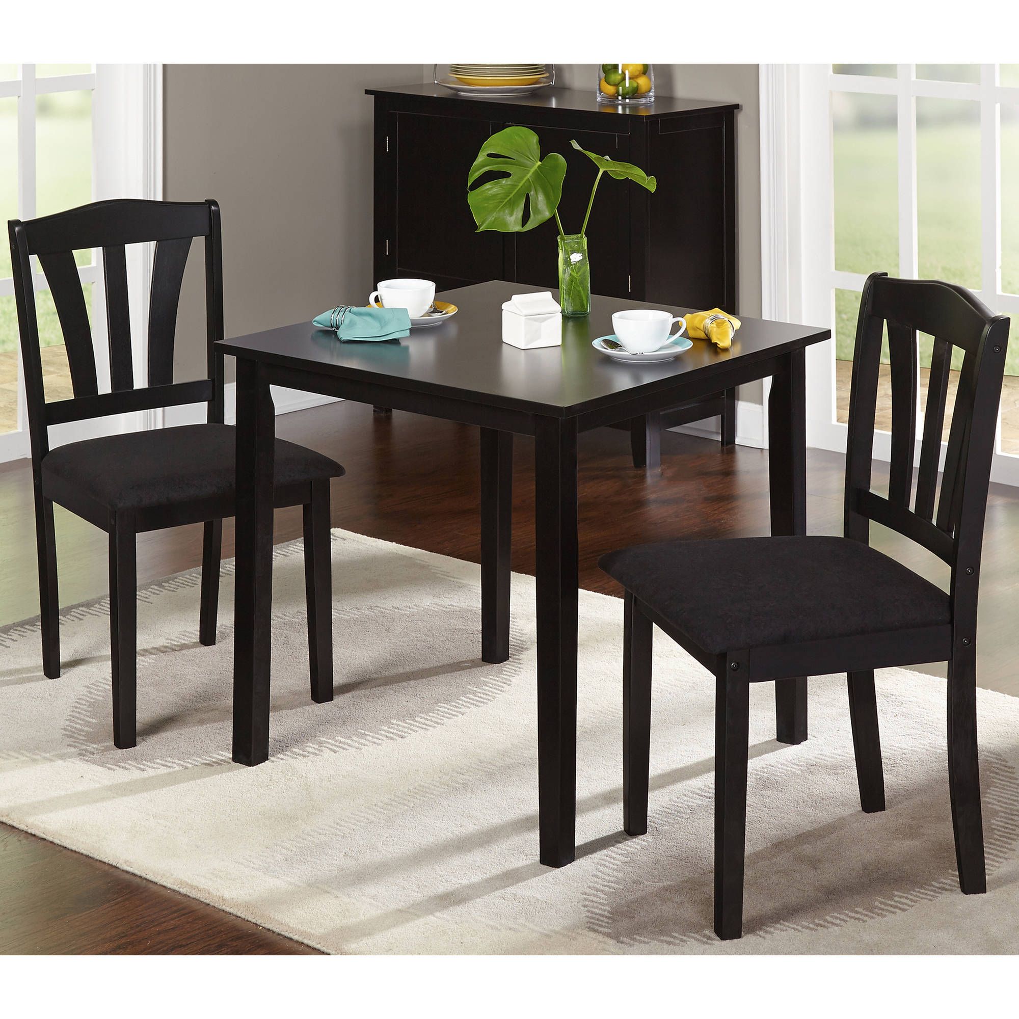 Metropolitan 3 Piece Dining Set, Multiple Finishes – Walmart For Best And Newest 3 Piece Breakfast Dining Sets (View 11 of 20)