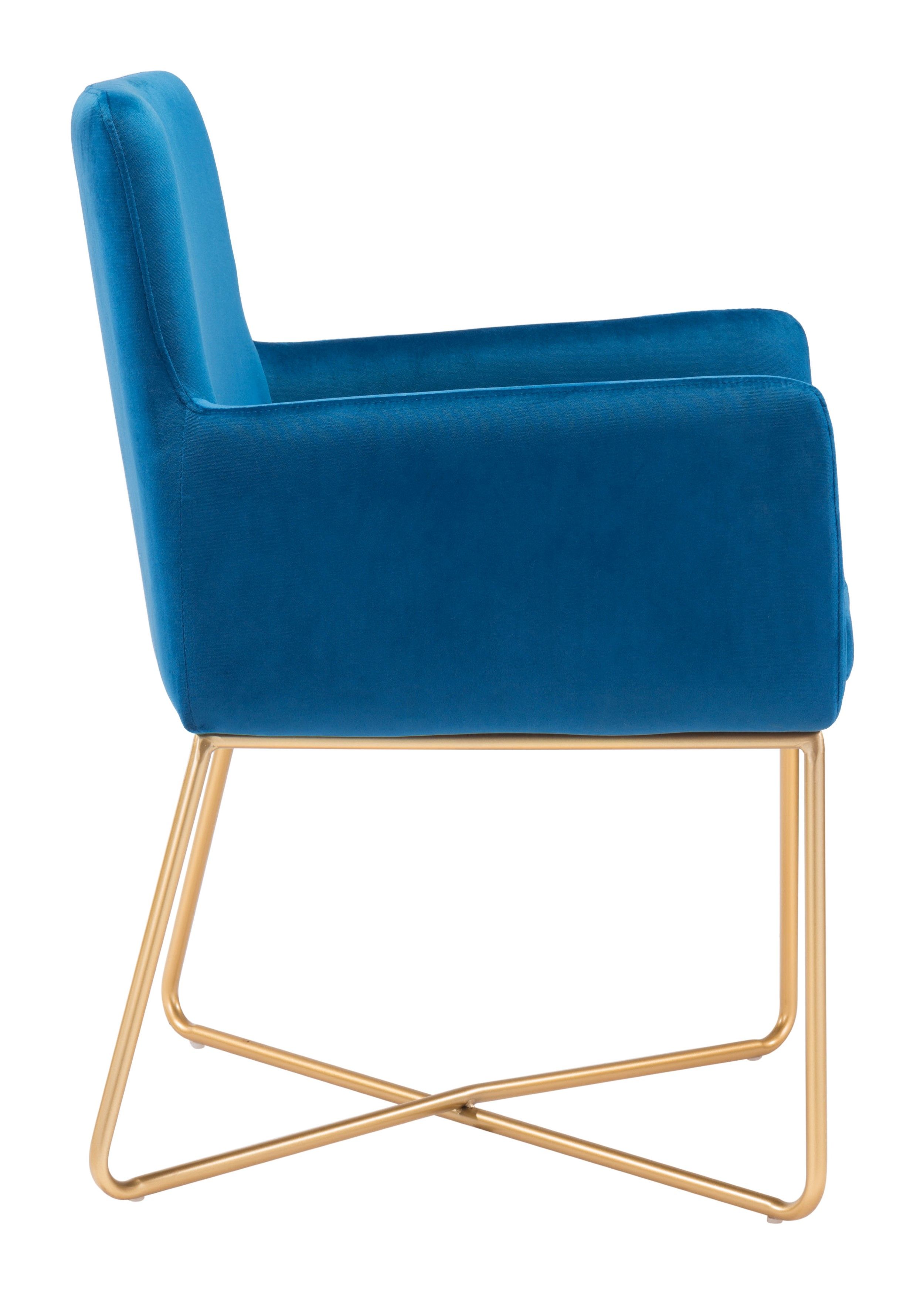 Most Current Zuo Modern Honoria Arm Chair (dark Blue Velvet ) –  (View 15 of 20)