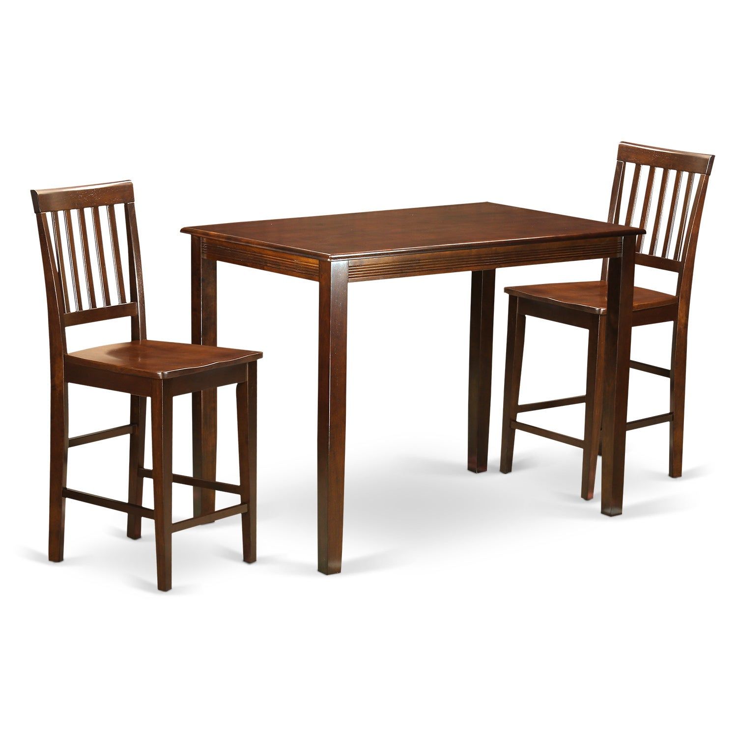 Most Popular Bettencourt 3 Piece Counter Height Dining Sets Intended For Natural Solid Wood 3 Piece Counter Height Dining Set (View 7 of 20)