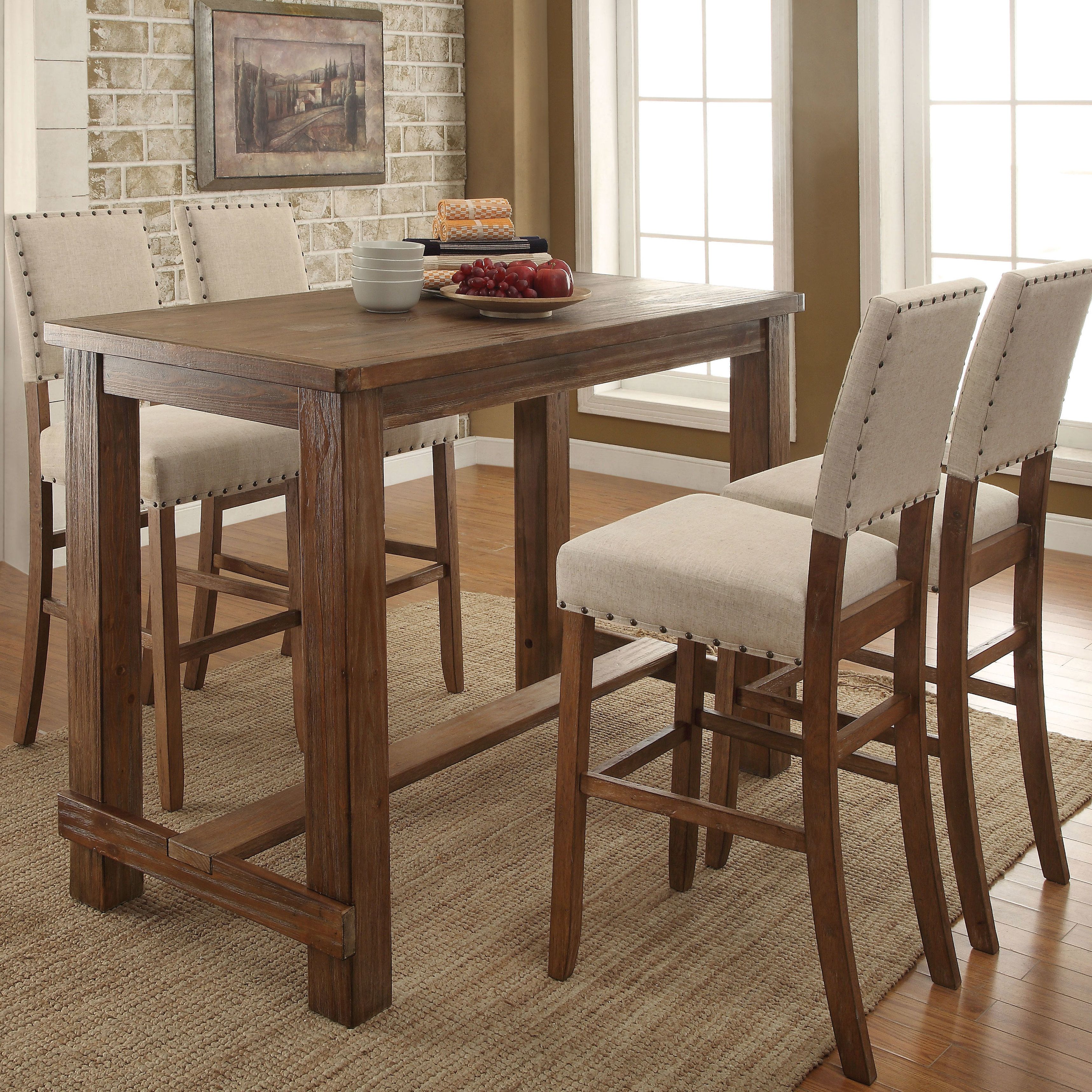 Most Recently Released Calla 5 Piece Dining Sets Inside Orth 5 Piece Counter Height Dining Set & Reviews (View 7 of 20)