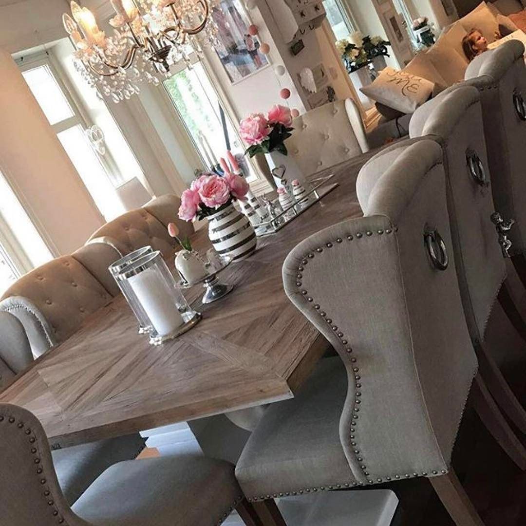 Newest Se Så Fint Det Ble Hos @villa_riviera_lene Med London 3 Spisebord With Lonon 3 Piece Dining Sets (Photo 14 of 20)