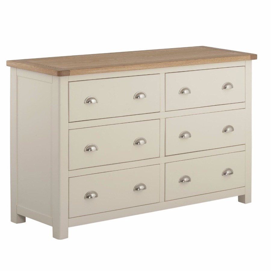 Northwood 6 Drawer Chest In Cream – Furniture – Solent Beds Limited Throughout Most Recent Northwoods 3 Piece Dining Sets (Photo 16 of 20)