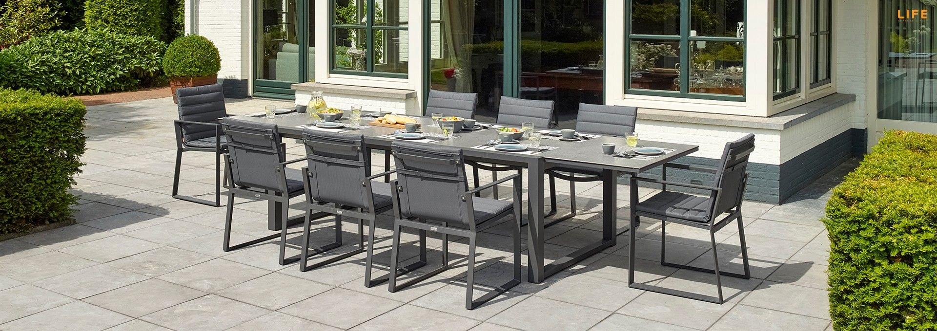 Well Known Osterman 6 Piece Extendable Dining Sets (set Of 6) With Primavera Dining Extendable Lava – Life Outdoor Living (View 15 of 20)