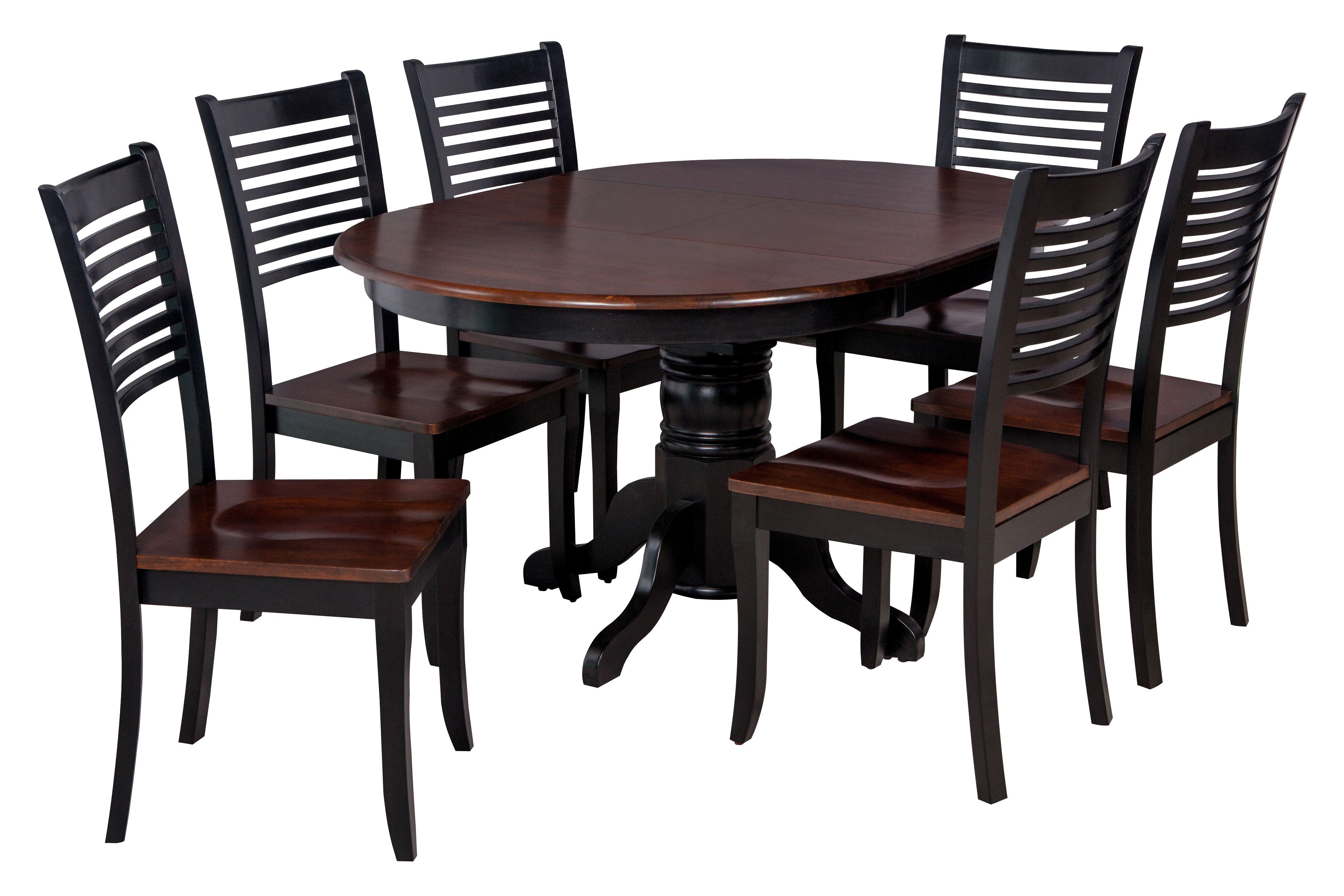 Well Known Ttpfurnish Valleyview 7 Piece Solid Wood Dining Set (View 9 of 20)