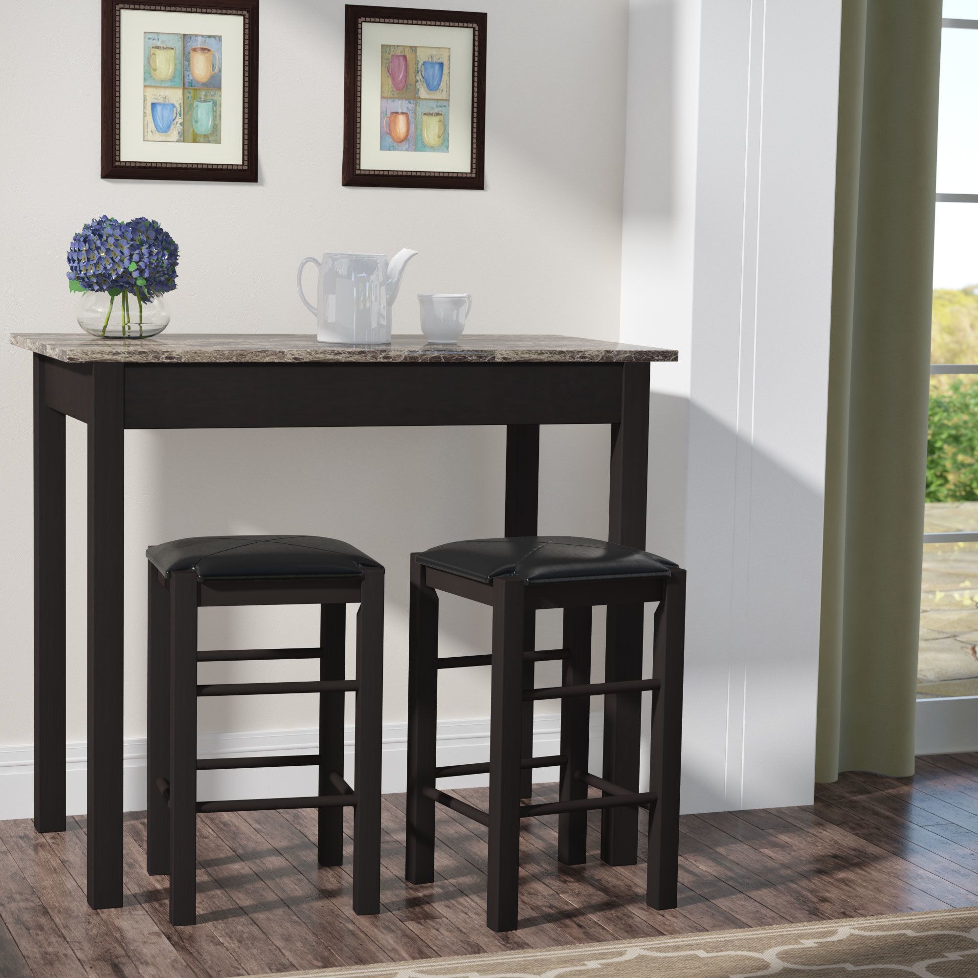 Widely Used Winston Porter Sheetz 3 Piece Counter Height Dining Set & Reviews With Anette 3 Piece Counter Height Dining Sets (Photo 1 of 20)