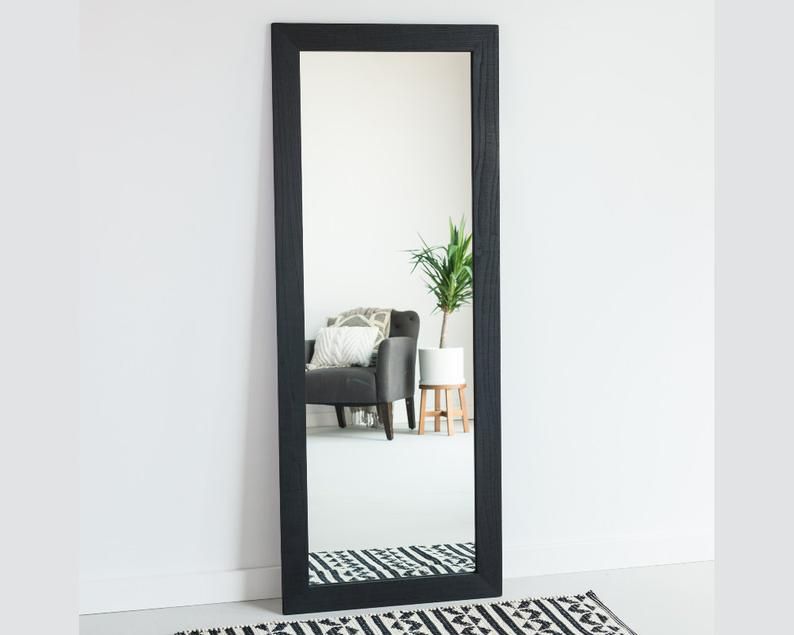 24x60 Black Ash Full Length Mirror, Floor Mirror, Wardrobe Mirror, Leaning  Mirror, Vanity Mirror, Modern, Rustic, Farmhouse Regarding Handcrafted Farmhouse Full Length Mirrors (Photo 12 of 20)