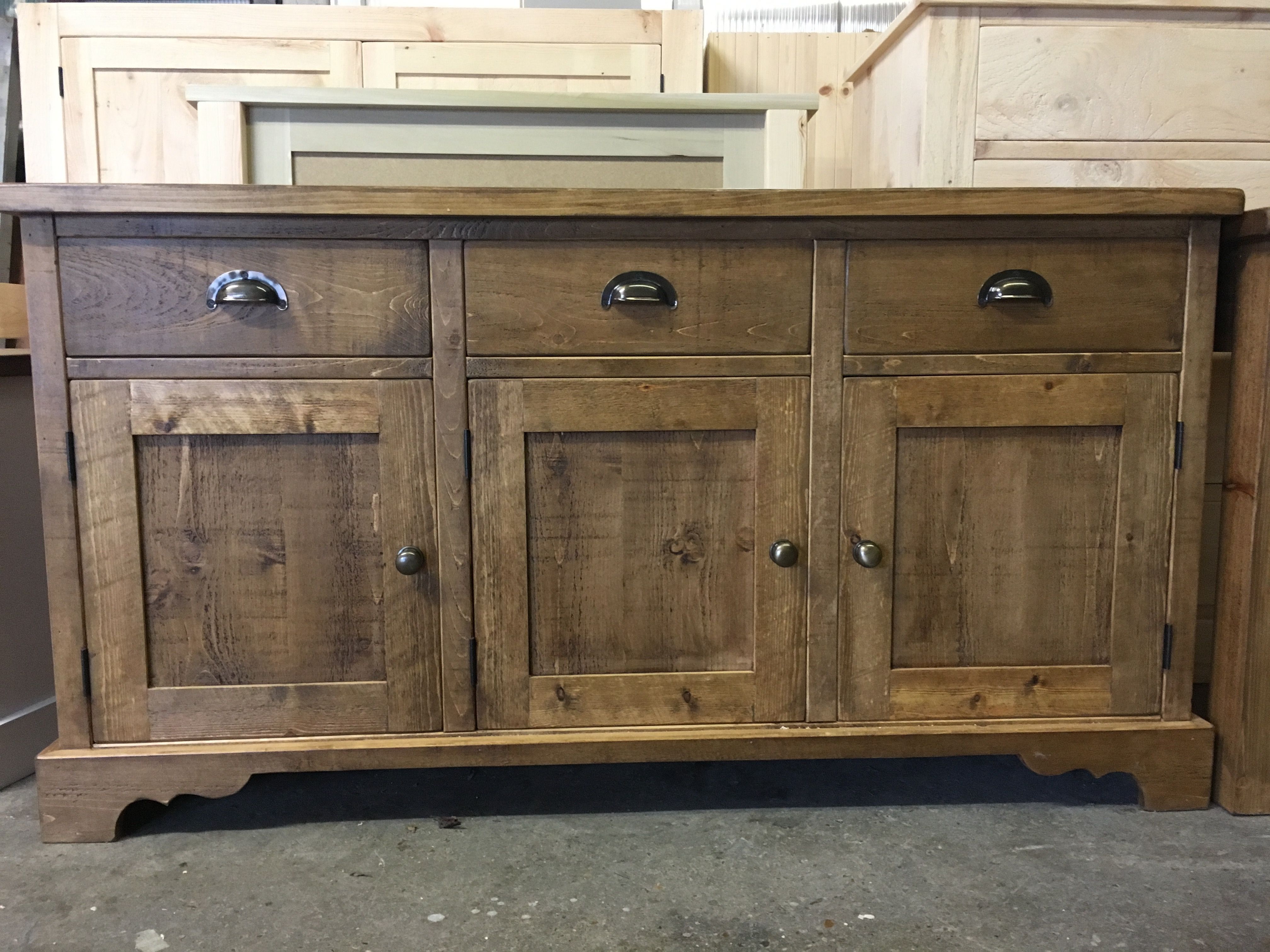 A Rustic Plank Sideboard With Slightly Different Cut Out Inside Latest Courtdale Sideboards (Photo 18 of 20)