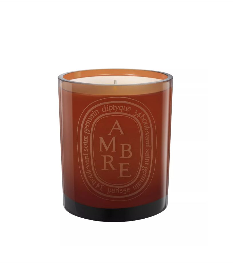 Ambre Scented Candle, Colored Glass Jar In Rhein Accent Mirrors (Photo 19 of 20)