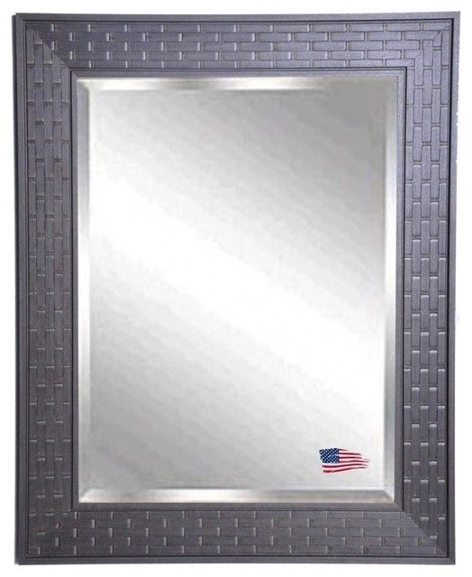 American Made Espresso Bricks Beveled Wall Mirror Within American Made Accent Wall Mirrors (View 17 of 20)